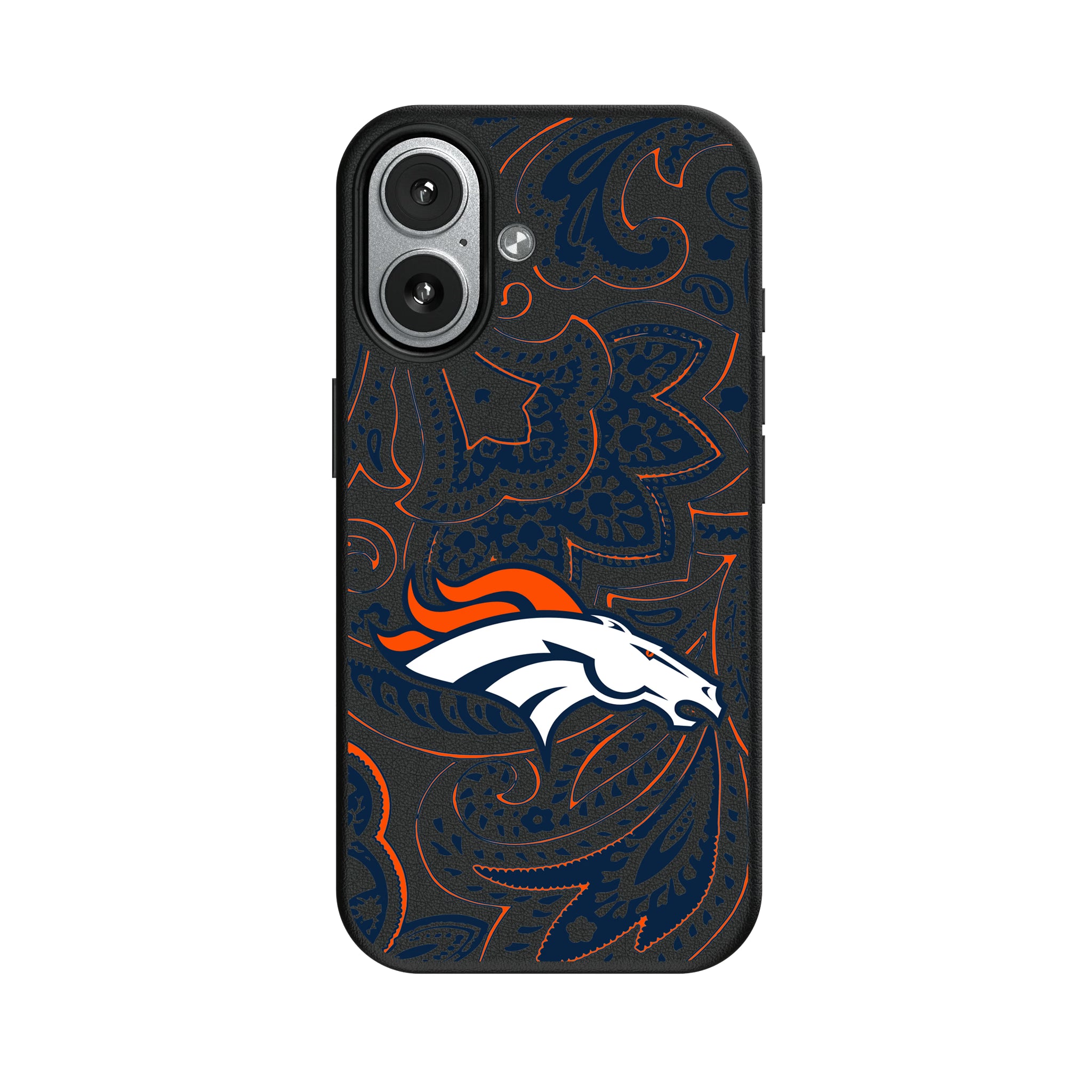 Denver Broncos Paisley iPhone MagSafe Compatible Phone Case for Apple iPhone#Device_iPhone 17