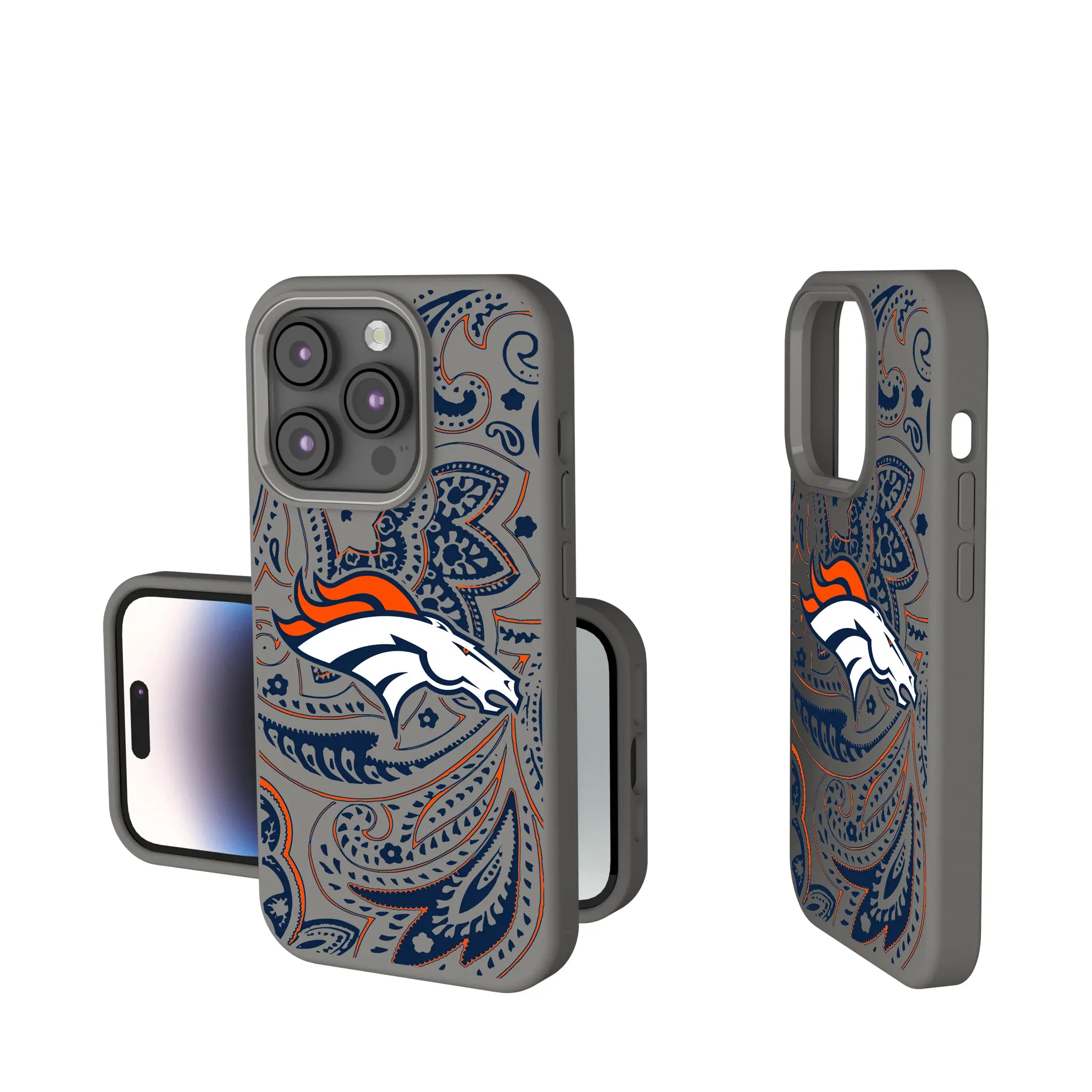 Denver Broncos Paisley iPhone Soft Touch Phone Case for Apple iPhone