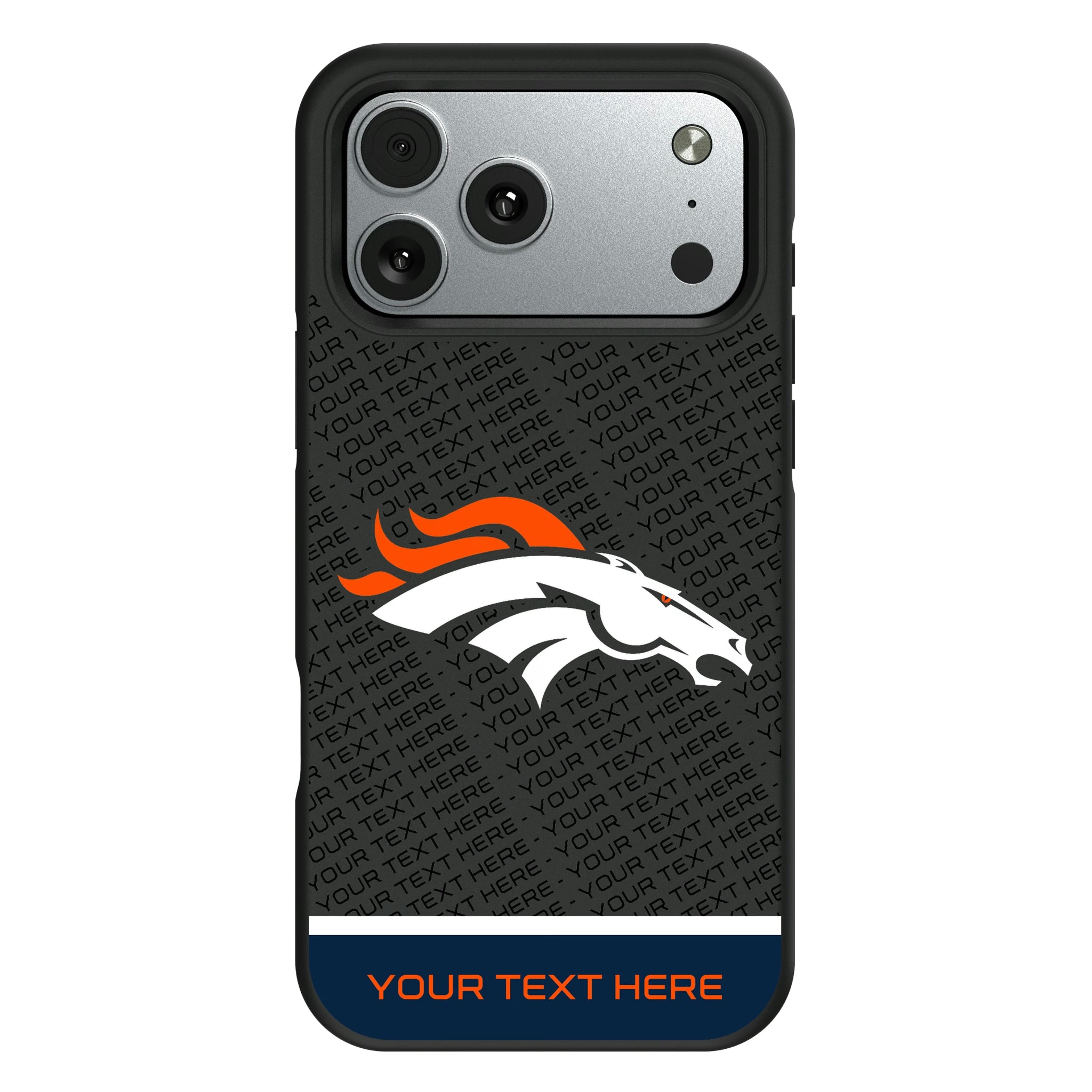 Denver Broncos Personalized EndZone Plus iPhone Bump Phone Case for Apple iPhone#Device_iPhone 17 Pro Max