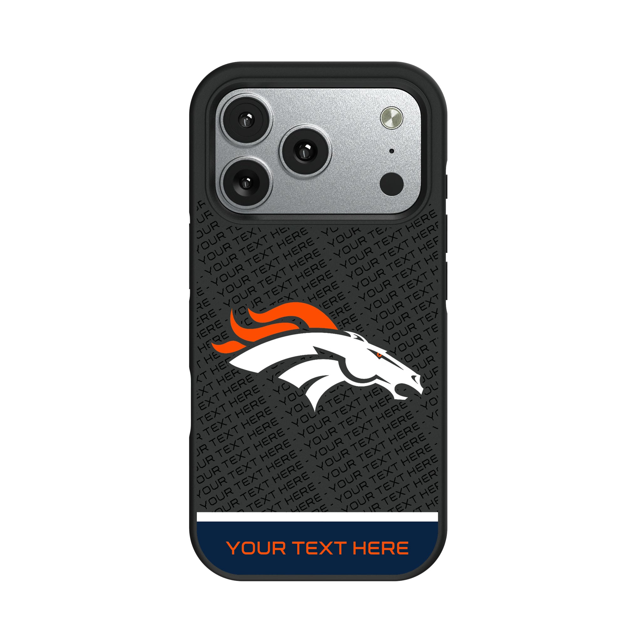 Denver Broncos Personalized EndZone Plus iPhone Bump Phone Case for Apple iPhone#Device_iPhone 17 Pro