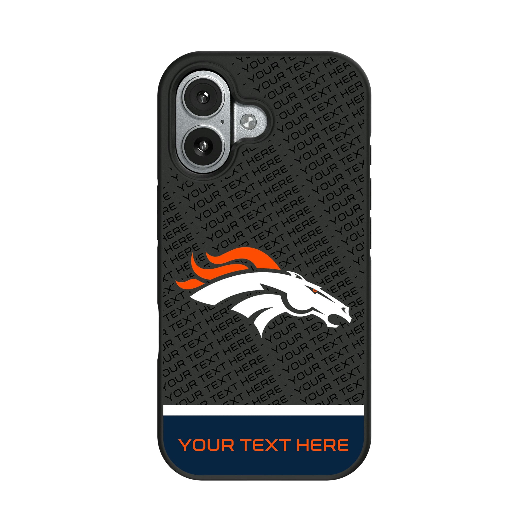 Denver Broncos Personalized EndZone Plus iPhone Bump Phone Case for Apple iPhone#Device_iPhone 17