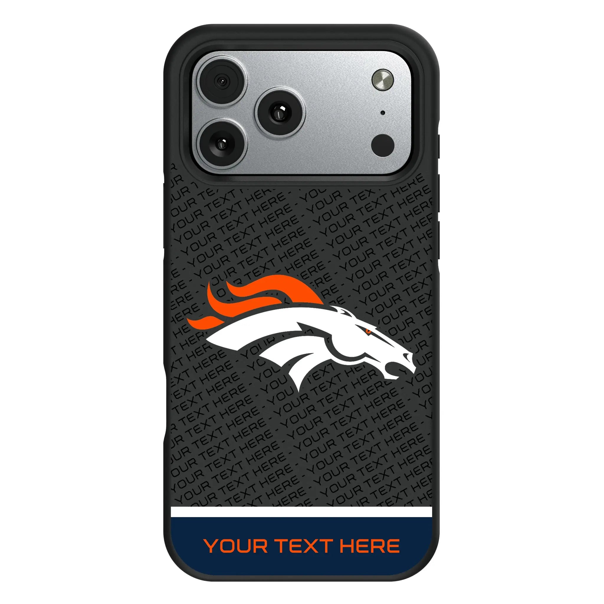 Denver Broncos Personalized EndZone Plus iPhone Bump Phone Case for Apple iPhone#Device_iPhone 17 Pro Max