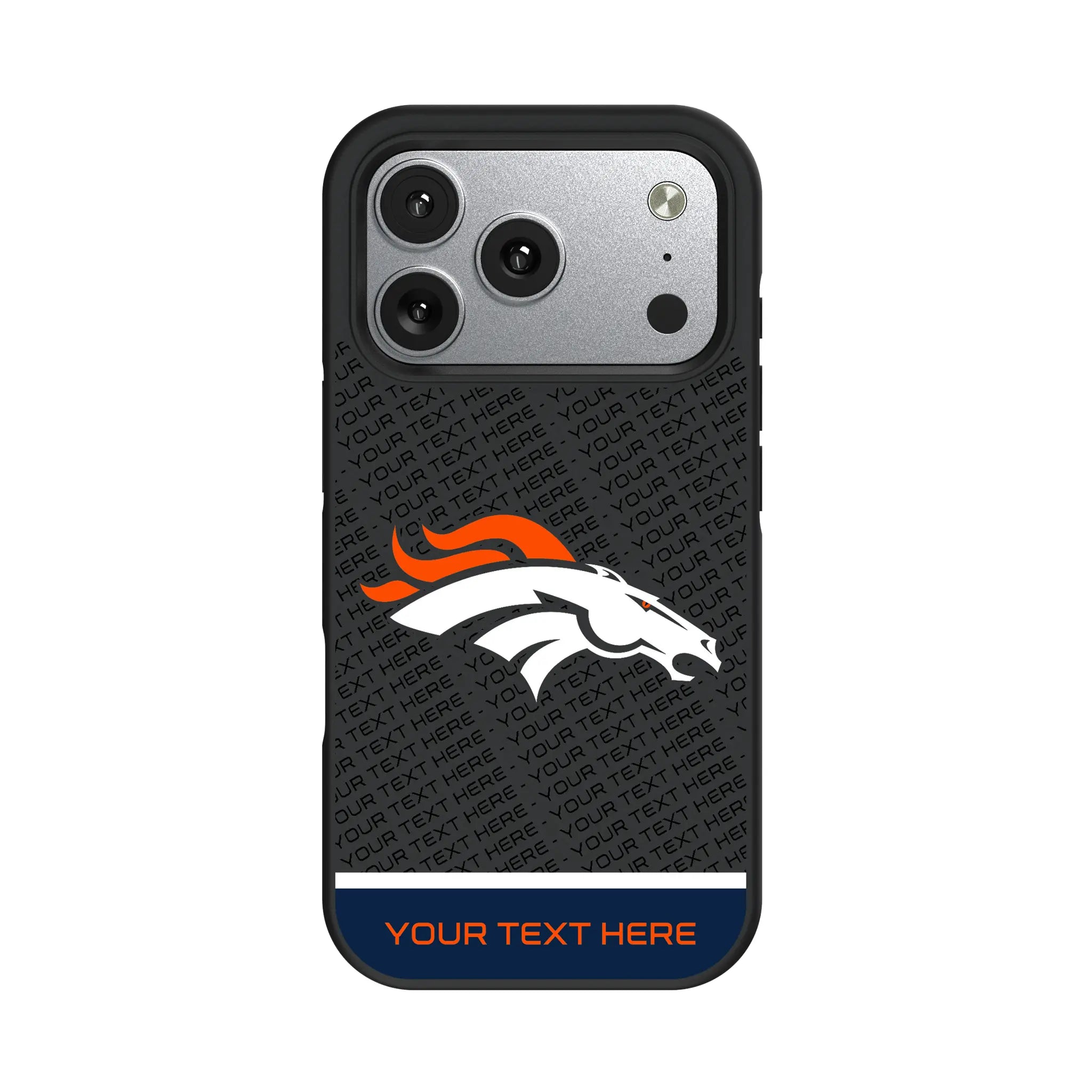 Denver Broncos Personalized EndZone Plus iPhone Bump Phone Case for Apple iPhone#Device_iPhone 17 Pro