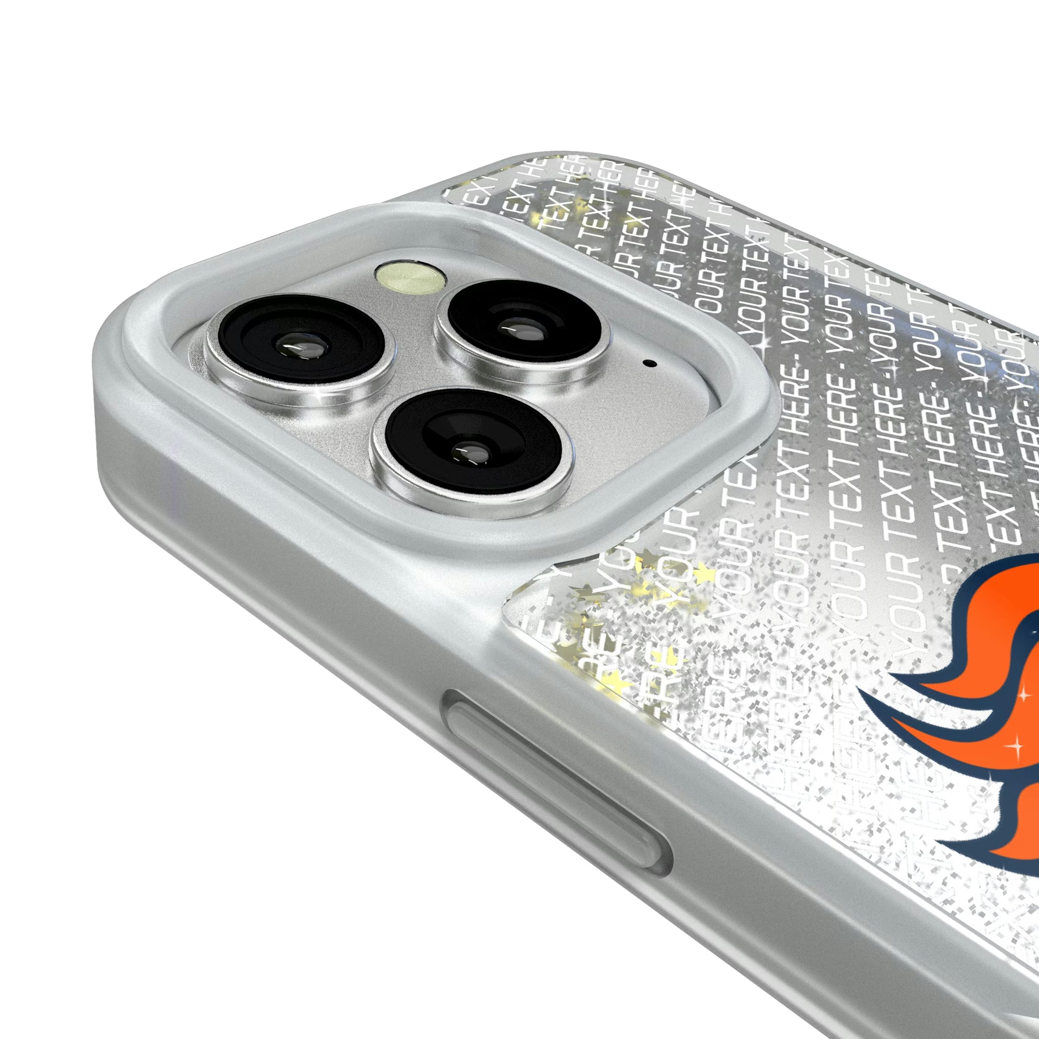 Denver Broncos Personalized EndZone Plus iPhone Glitter Phone Case for Apple iPhone - Detail#Device_iPhone 16 Pro