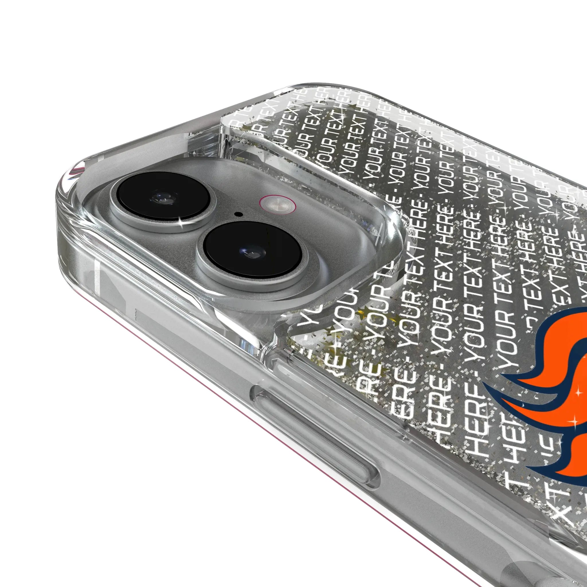 Denver Broncos Personalized EndZone Plus iPhone Glitter Phone Case for Apple iPhone - Detail