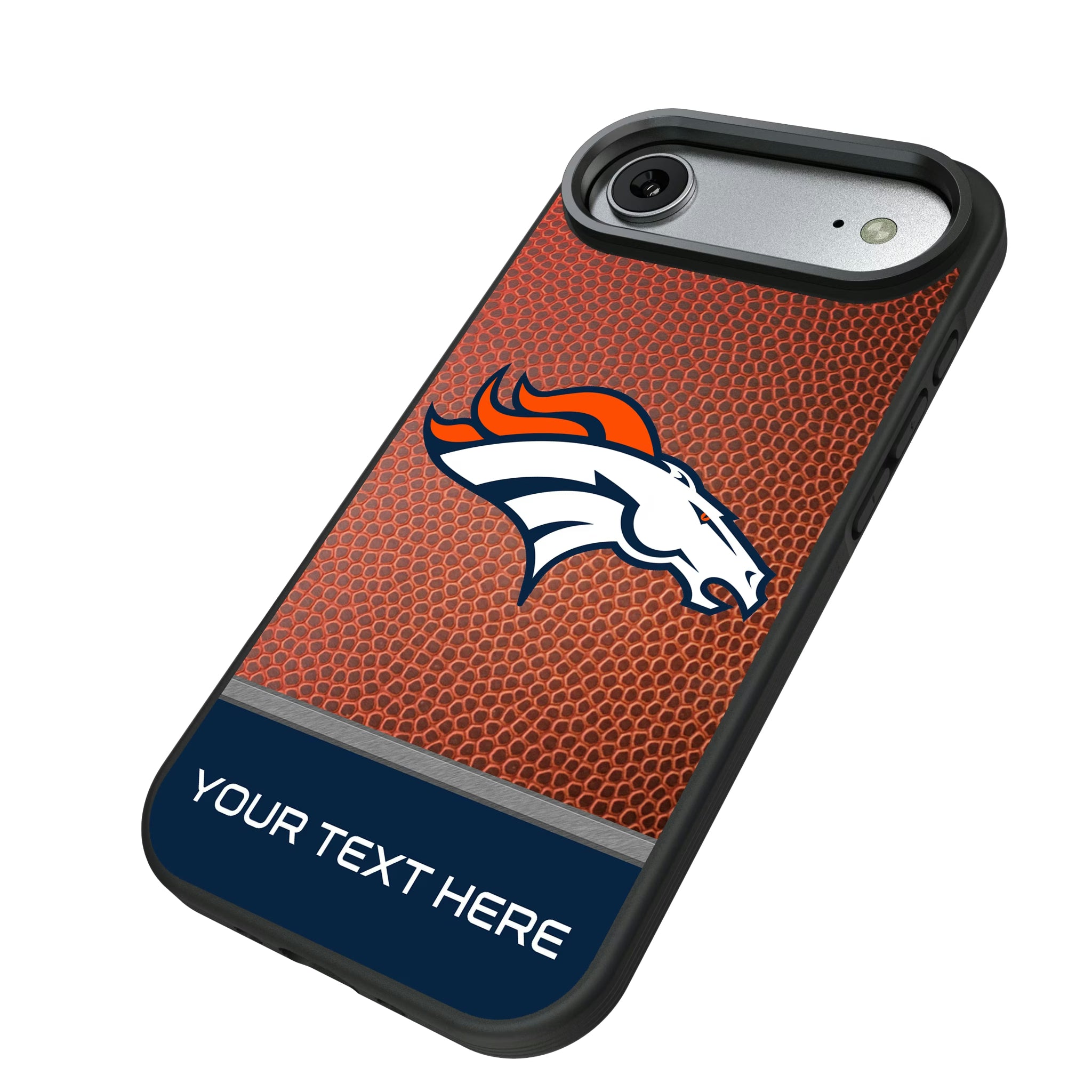 Denver Broncos Personalized Football iPhone Bump Phone Case for Apple iPhone - Isometric View#Device_iPhone Air