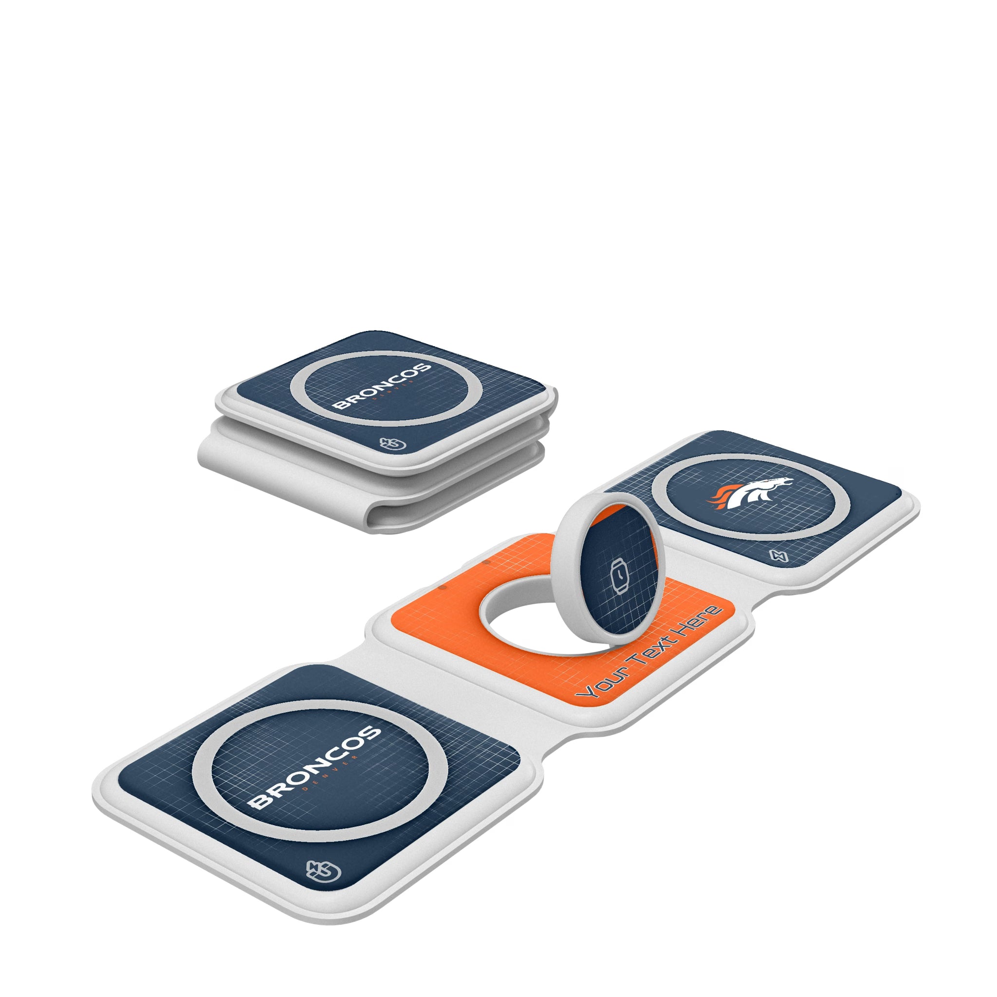 Denver Broncos Personalized Hatch Foldable 3 in 1 Charger
