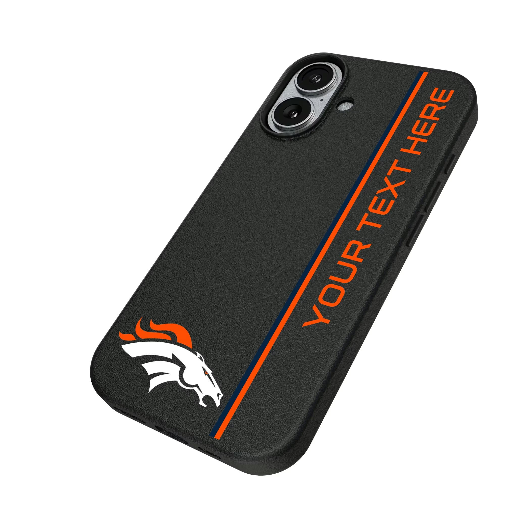Denver Broncos Personalized Sidebard iPhone MagSafe Compatible Phone Case for Apple iPhone - Isometric View#Device_iPhone 17