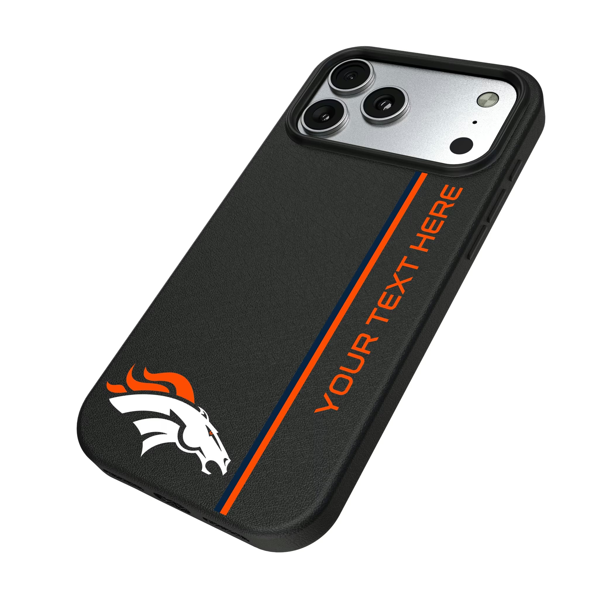 Denver Broncos Personalized Sidebard iPhone MagSafe Compatible Phone Case for Apple iPhone - Isometric View#Device_iPhone 17 Pro Max