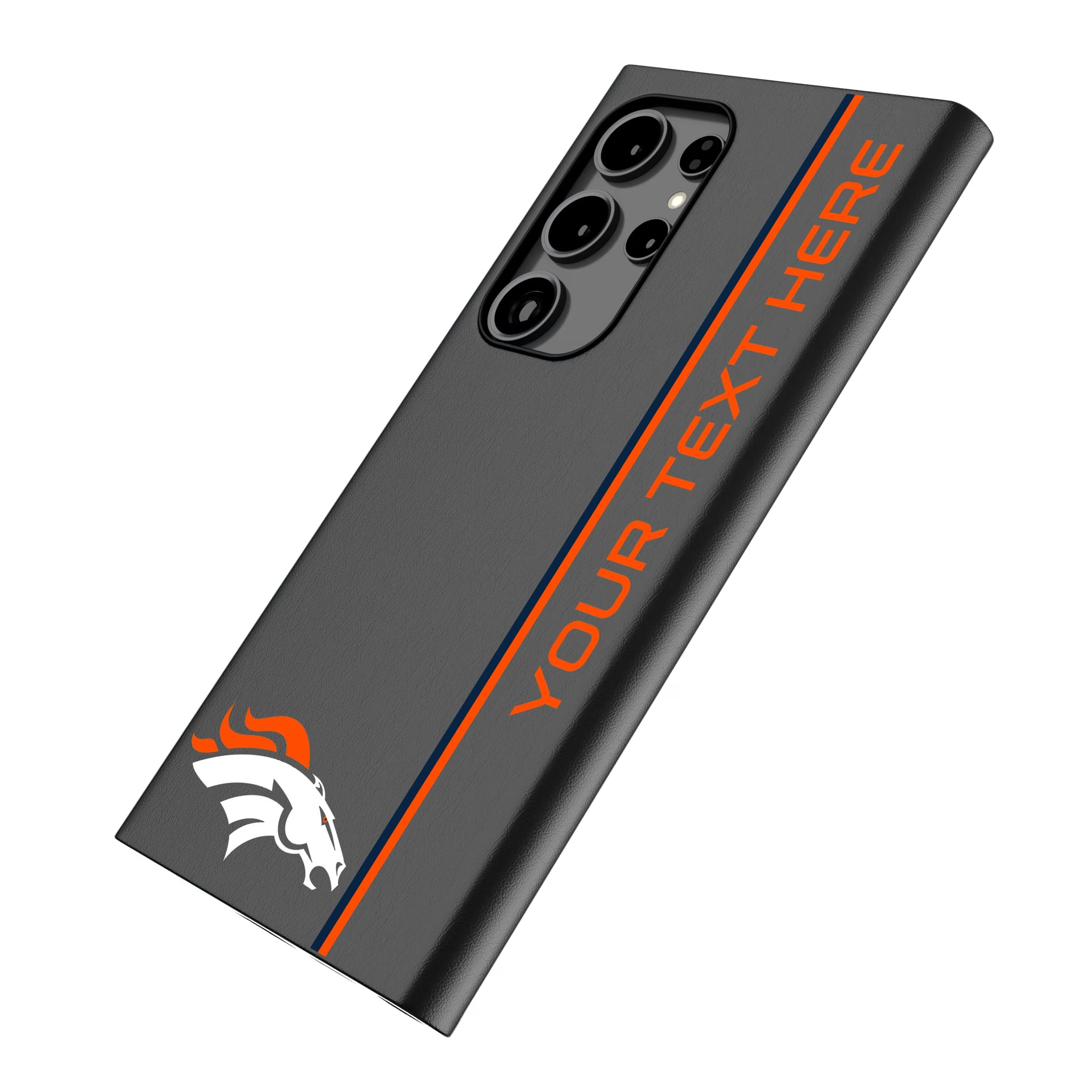 Denver Broncos Personalized Sidebard Galaxy MagSafe Compatible Phone Case for Samsung Galaxy - Isometric View