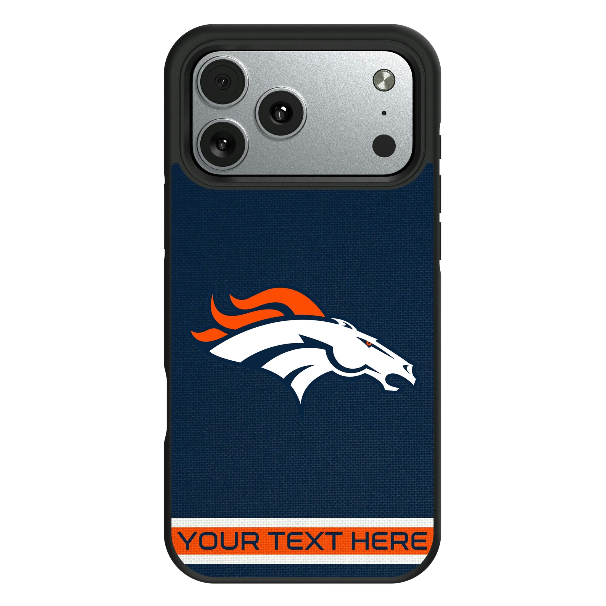 Denver Broncos Personalized Stripe iPhone Bump Phone Case for Apple iPhone#Device_iPhone 17 Pro Max