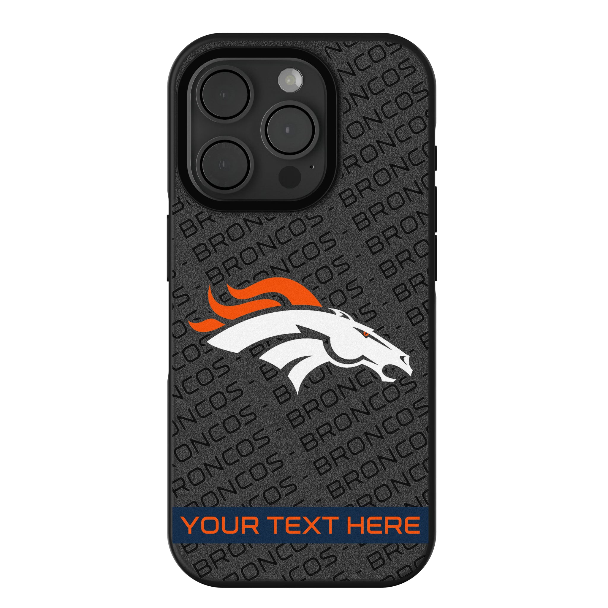 Denver Broncos Personalized Tilt iPhone Bump Phone Case for Apple iPhone