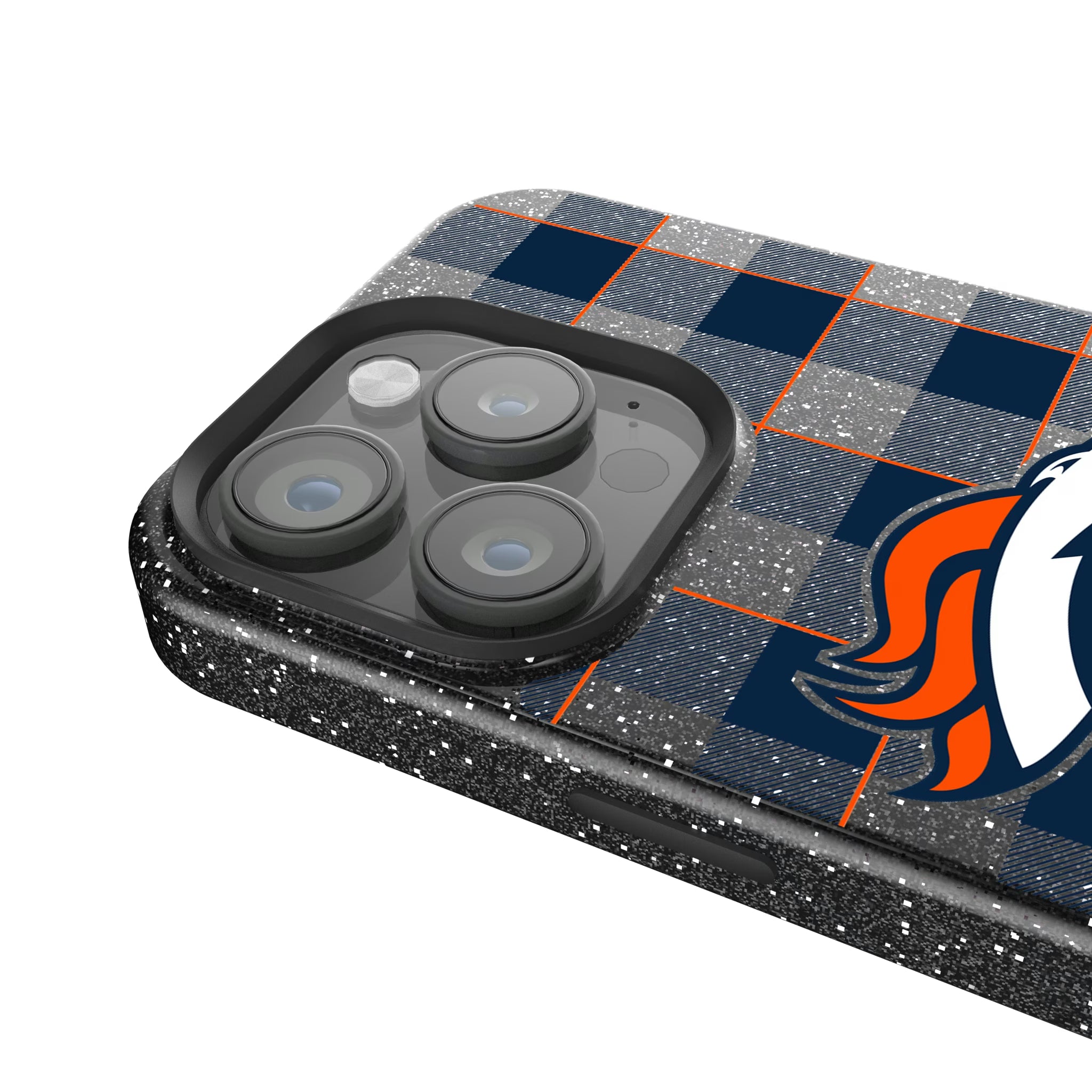 Denver Broncos Plaid iPhone Bling Phone Case for Apple iPhone - Detail
