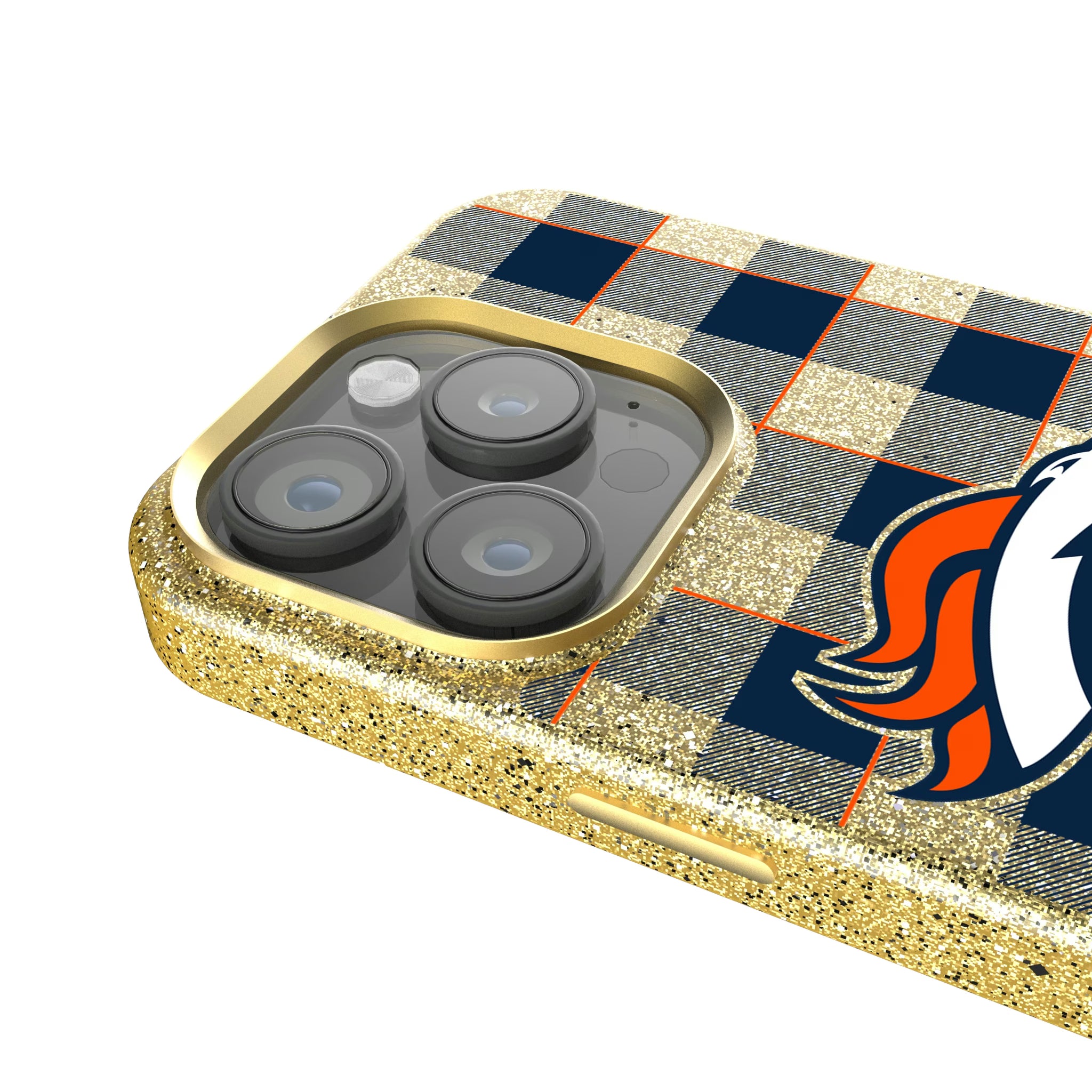 Denver Broncos Plaid iPhone Bling Phone Case for Apple iPhone - Detail