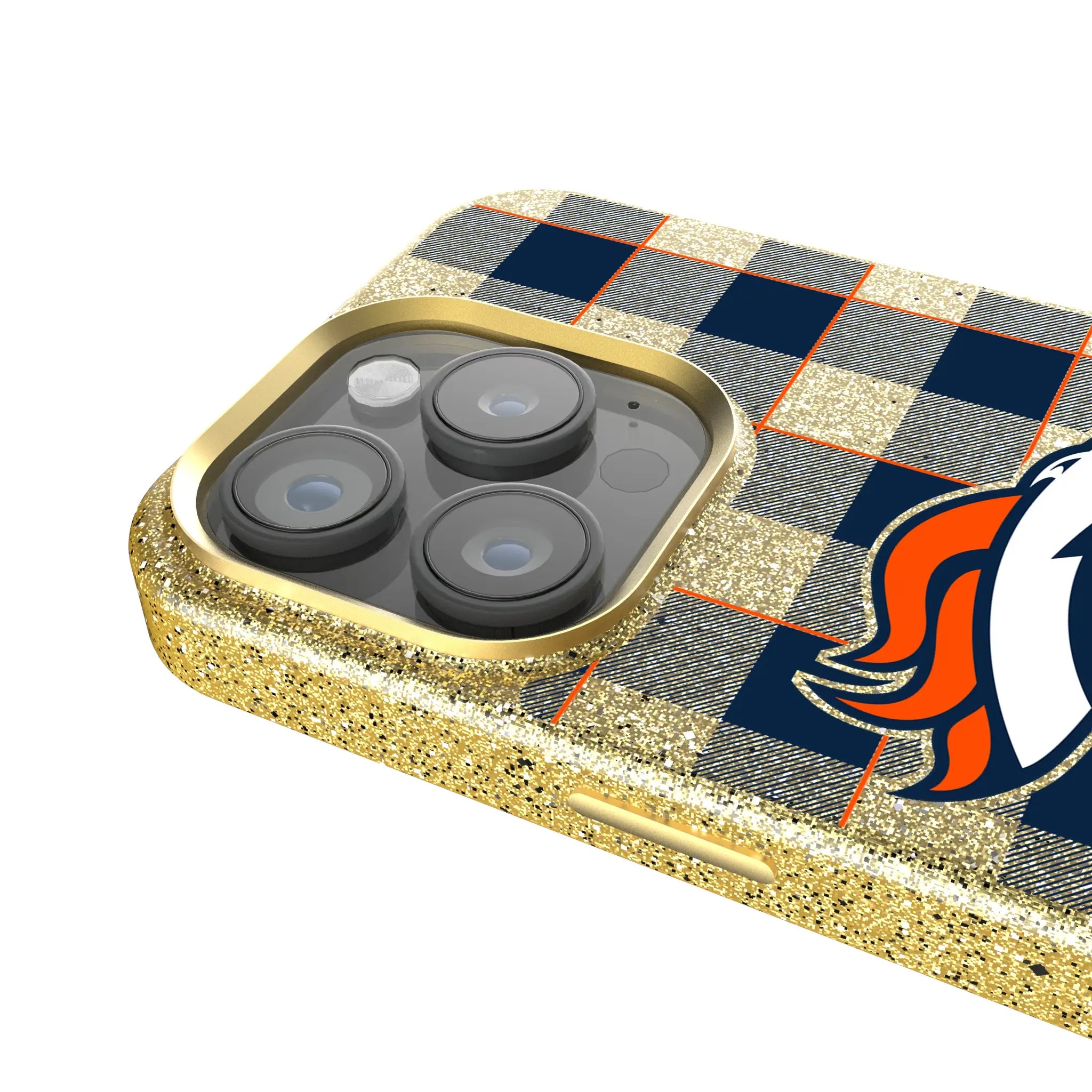 Denver Broncos Plaid iPhone Bling Phone Case for Apple iPhone - Detail
