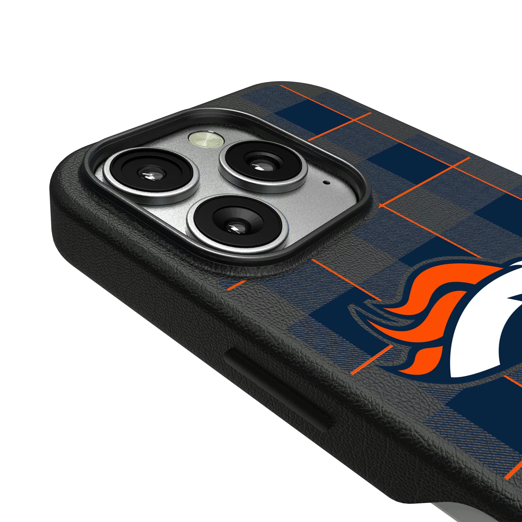 Denver Broncos Plaid iPhone MagSafe Compatible Phone Case for Apple iPhone - Detail