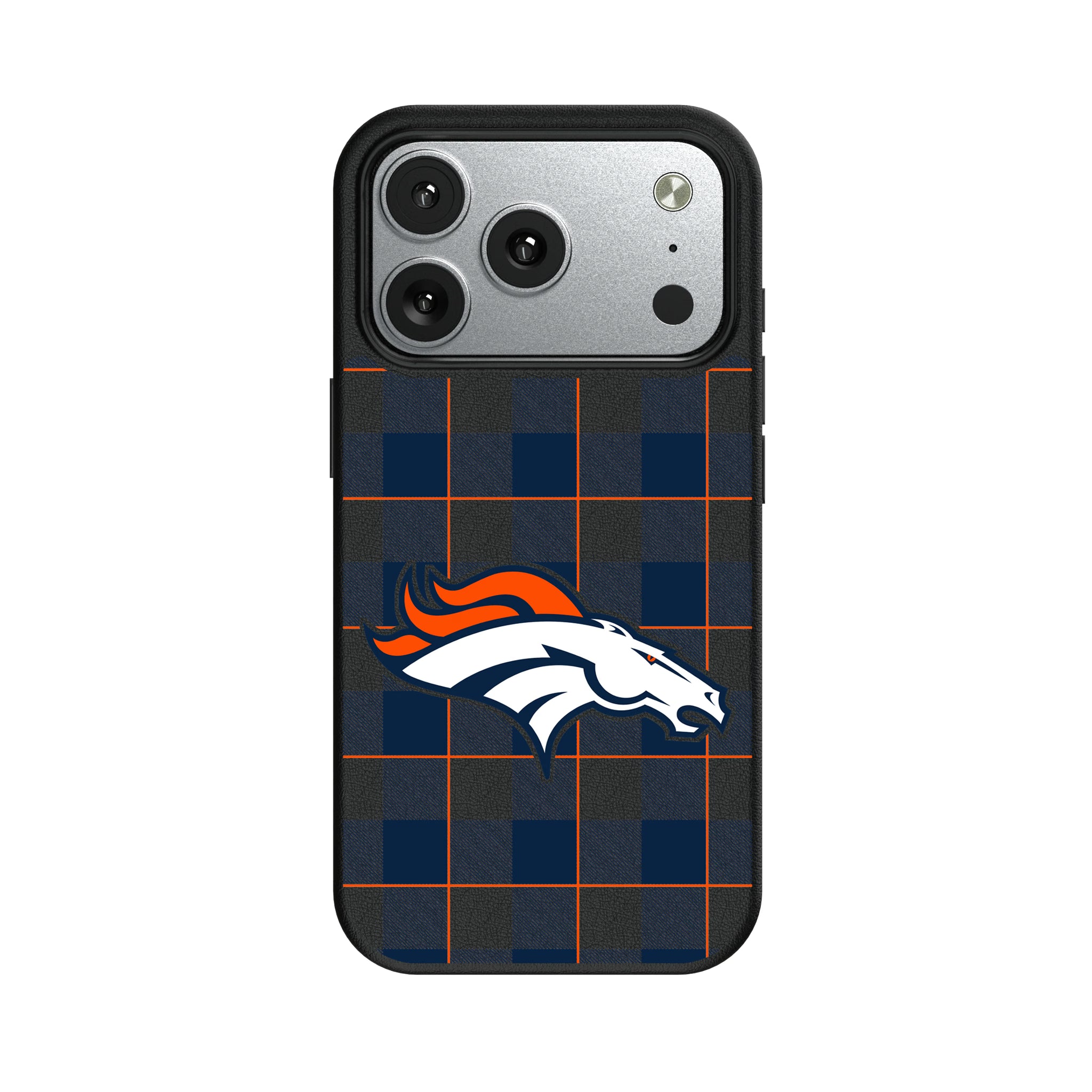 Denver Broncos Plaid iPhone MagSafe Compatible Phone Case for Apple iPhone#Device_iPhone 17 Pro