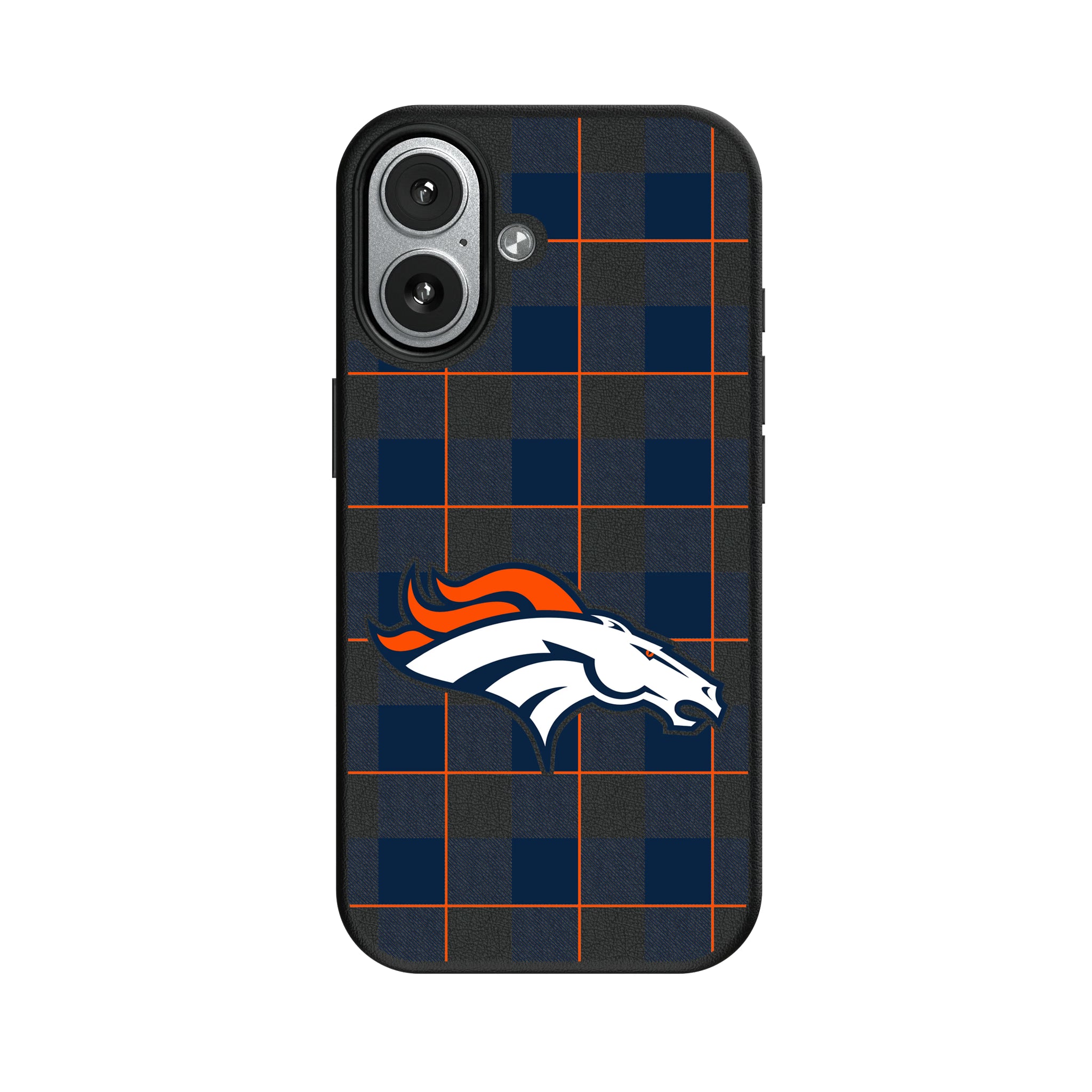 Denver Broncos Plaid iPhone MagSafe Compatible Phone Case for Apple iPhone#Device_iPhone 17