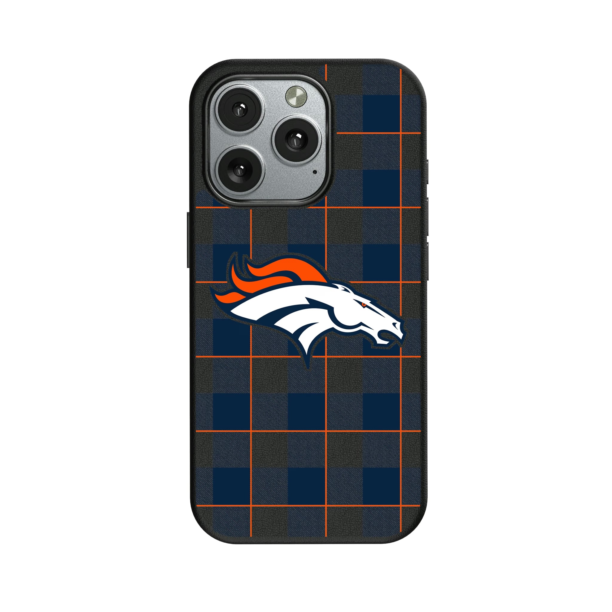 Denver Broncos Plaid iPhone MagSafe Compatible Phone Case for Apple iPhone