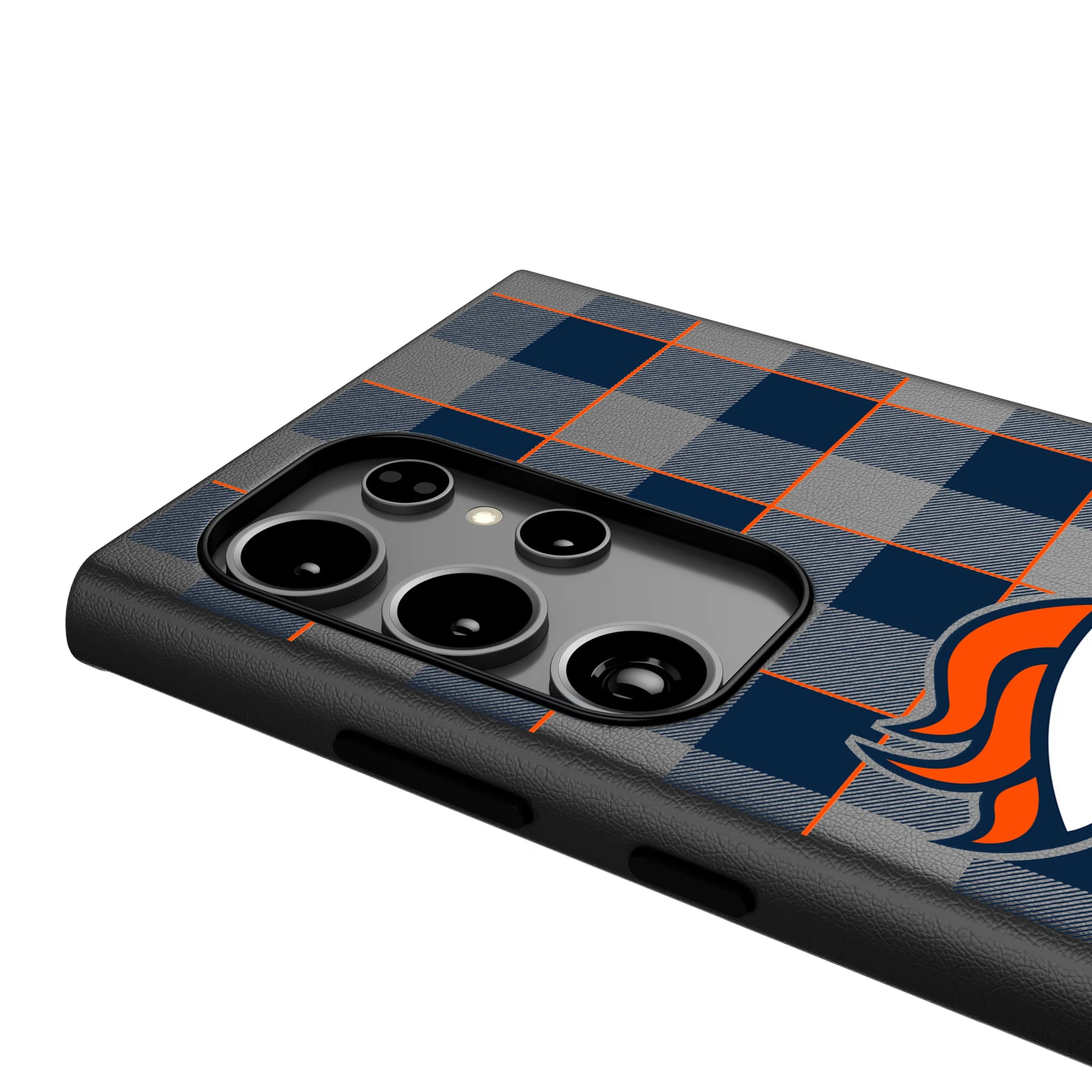 Denver Broncos Plaid Galaxy MagSafe Compatible Phone Case for Samsung Galaxy - Detail