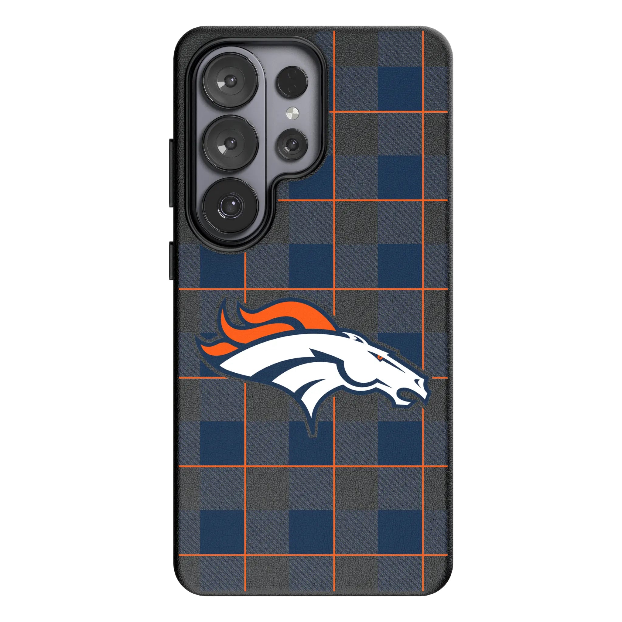 Denver Broncos Plaid Galaxy MagSafe Compatible Phone Case for Samsung Galaxy#Device_Galaxy S26 Ultra