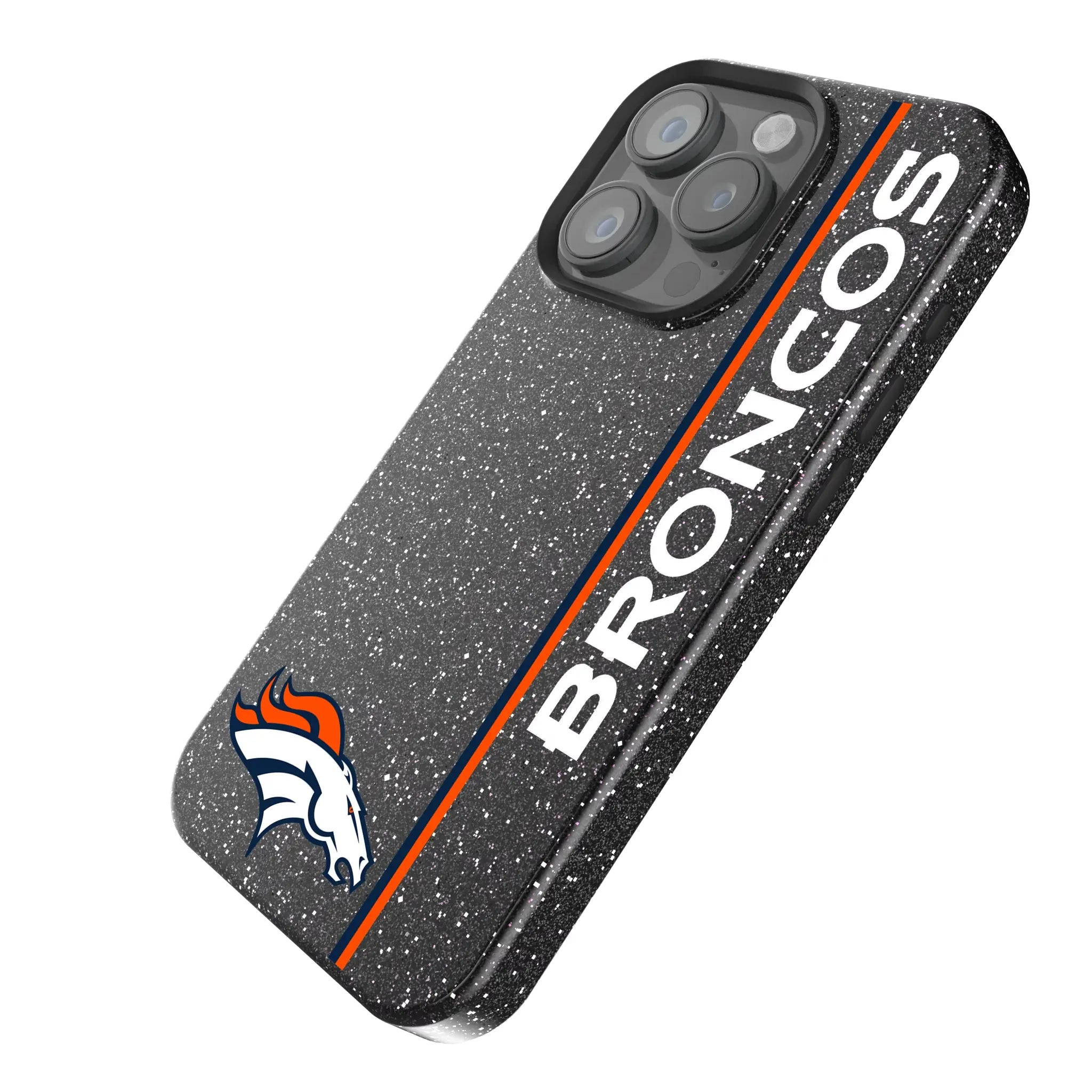 Denver Broncos Sidebar iPhone Bling Phone Case for Apple iPhone - Isometric View
