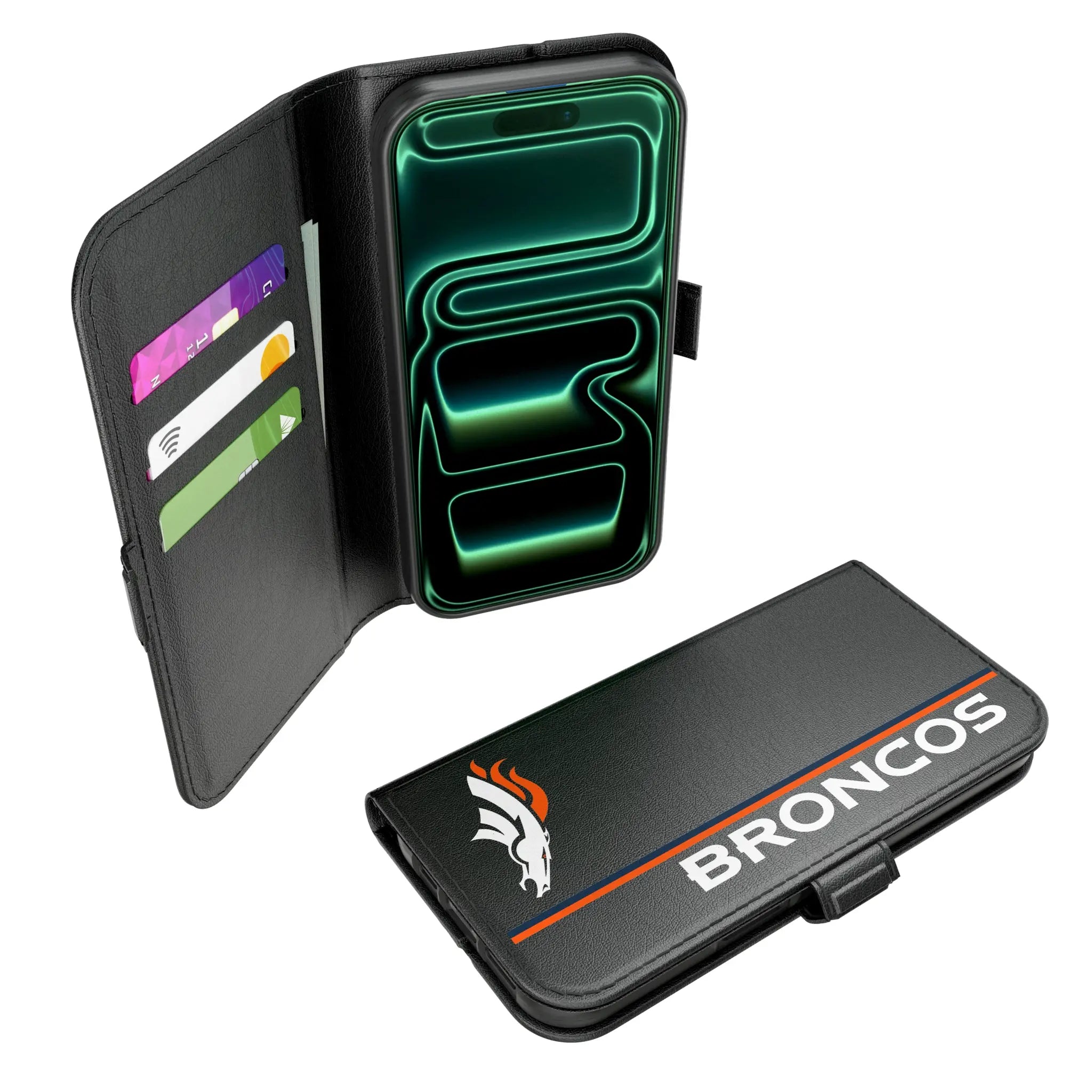 Denver Broncos Sidebar iPhone Folio Phone Case for Apple iPhone#Device_iPhone 17