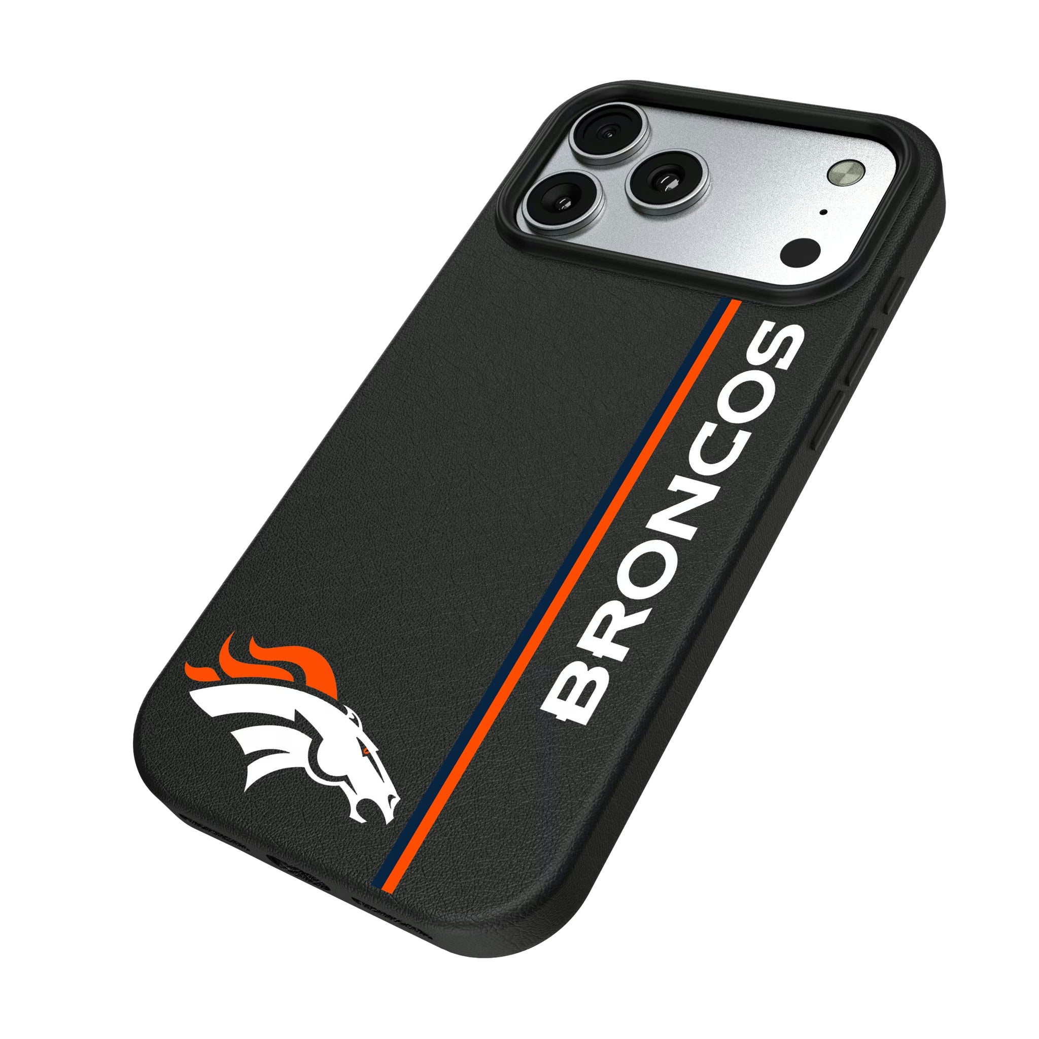 Denver Broncos Sidebar iPhone MagSafe Compatible Phone Case for Apple iPhone - Isometric View#Device_iPhone 17 Pro Max