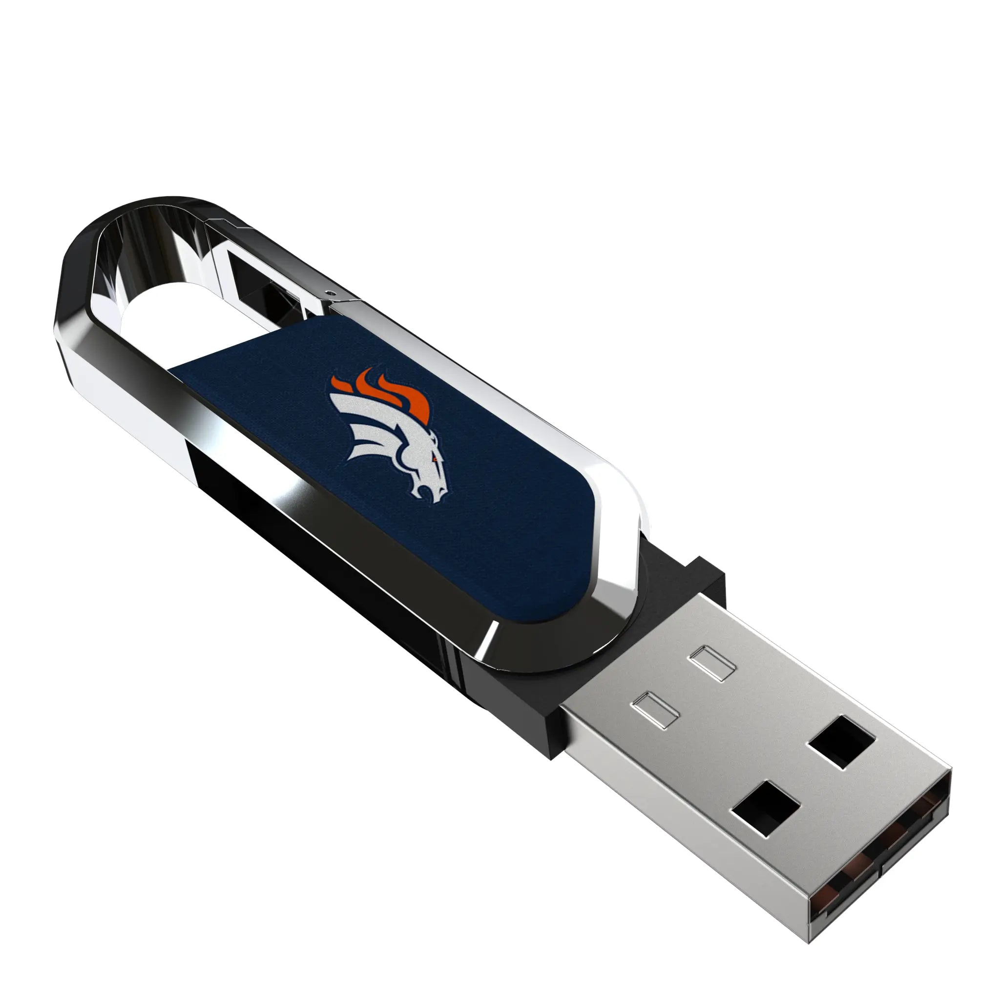 Denver Broncos Solid USB 64GB Clip Style Flash Drive