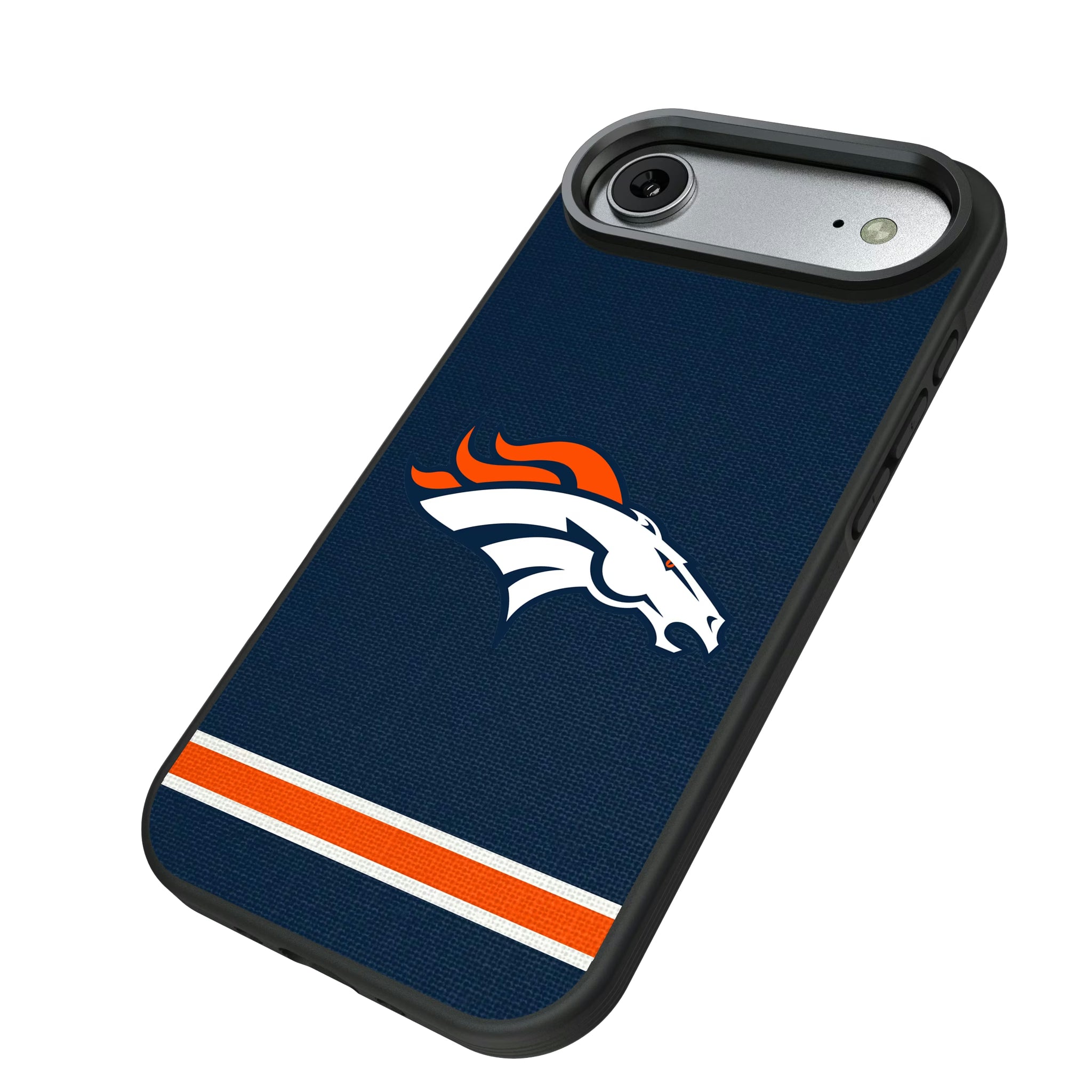 Denver Broncos Stripe iPhone Bump Phone Case for Apple iPhone - Isometric View#Device_iPhone Air