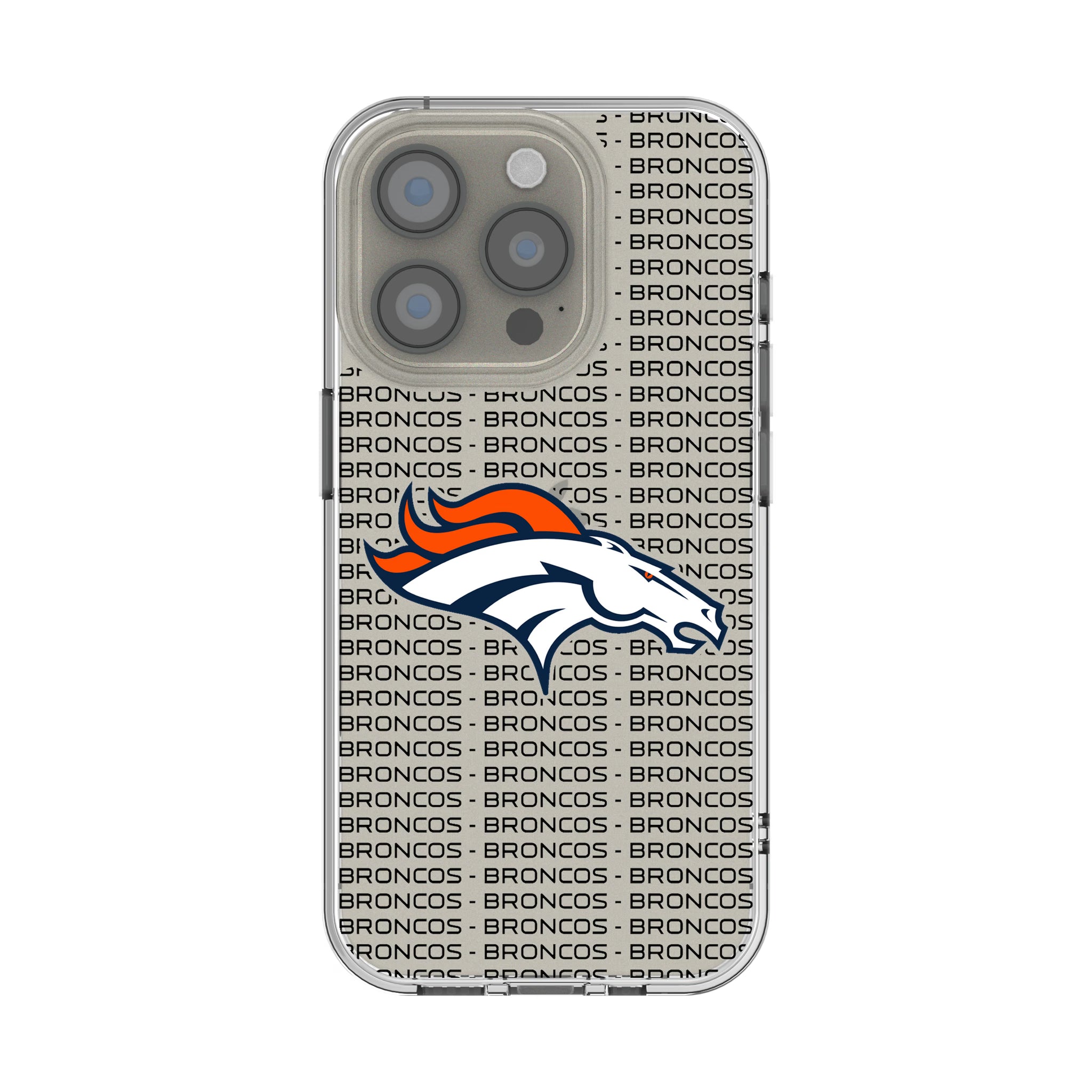 Denver Broncos Text Backdrop iPhone Clear Phone Case for Apple iPhone