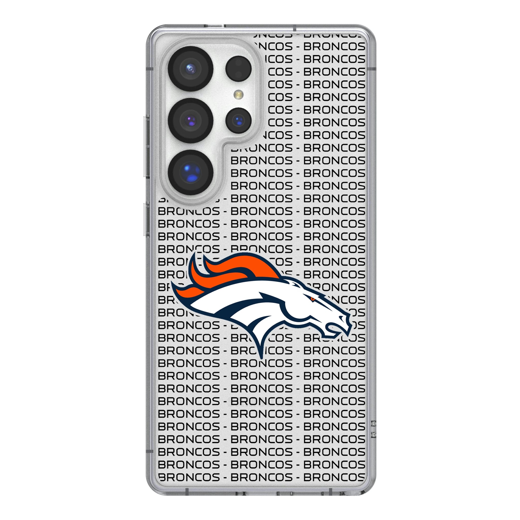 Denver Broncos Text Backdrop Galaxy Clear Phone Case for Samsung Galaxy