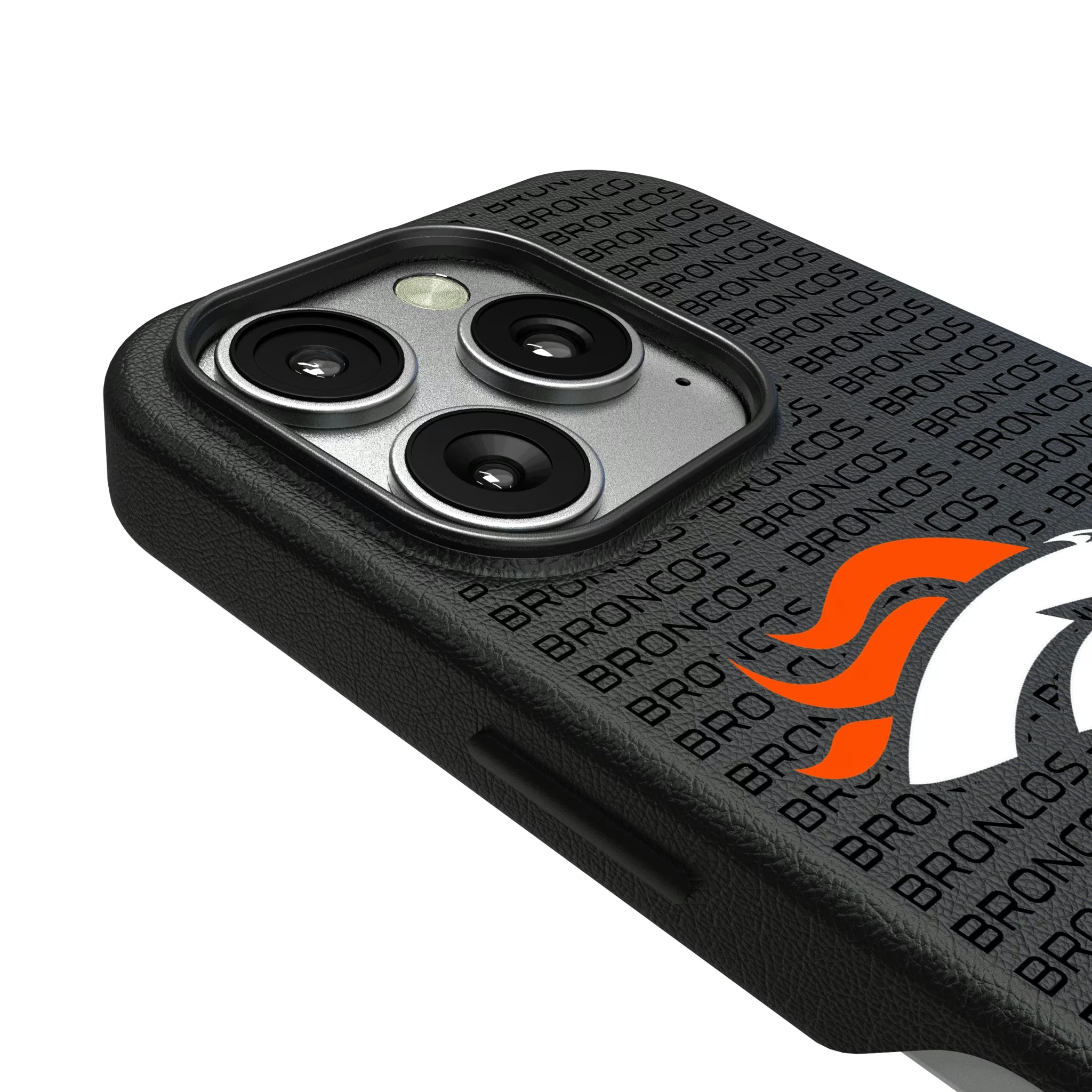 Denver Broncos Text Backdrop iPhone MagSafe Compatible Phone Case for Apple iPhone - Detail
