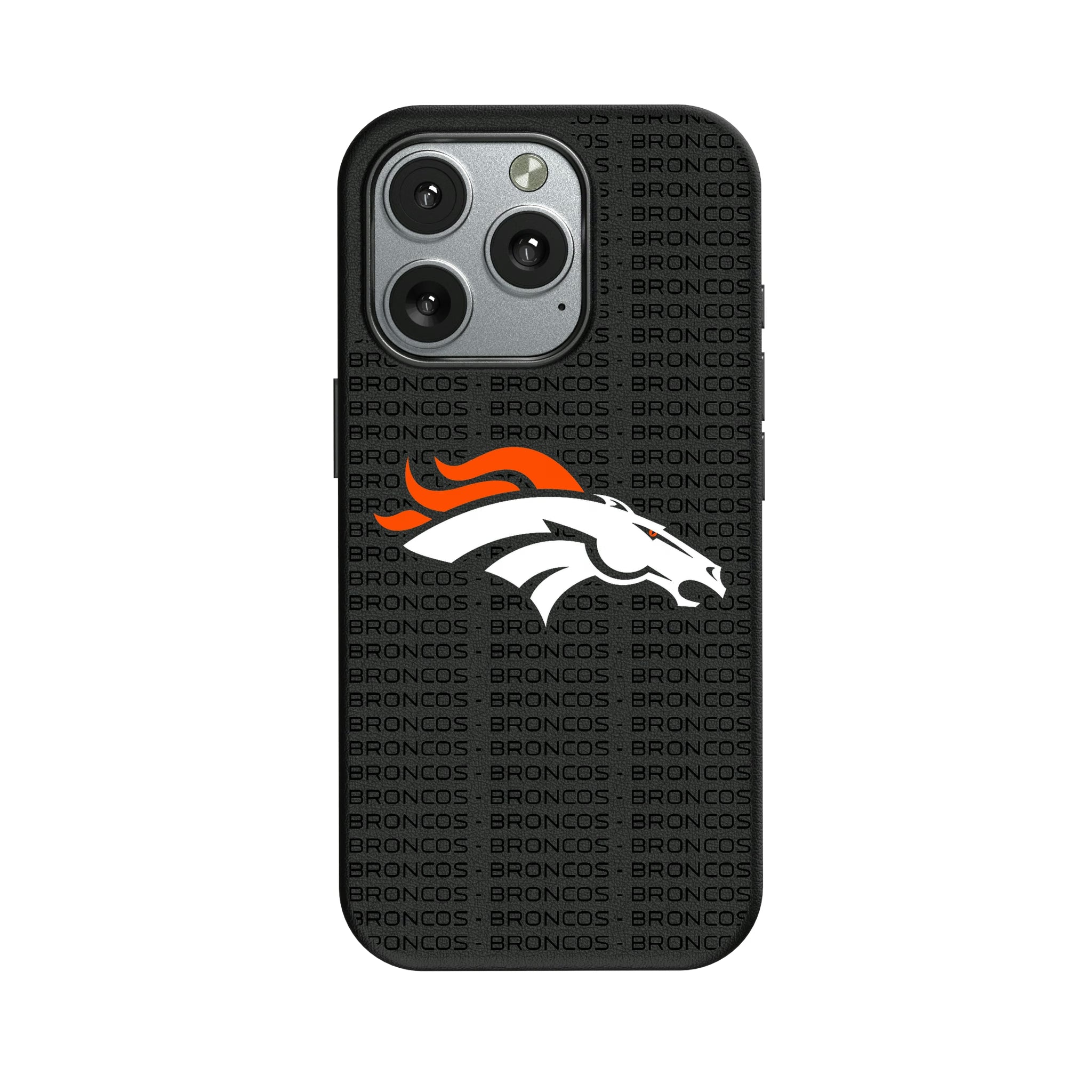 Denver Broncos Text Backdrop iPhone MagSafe Compatible Phone Case for Apple iPhone