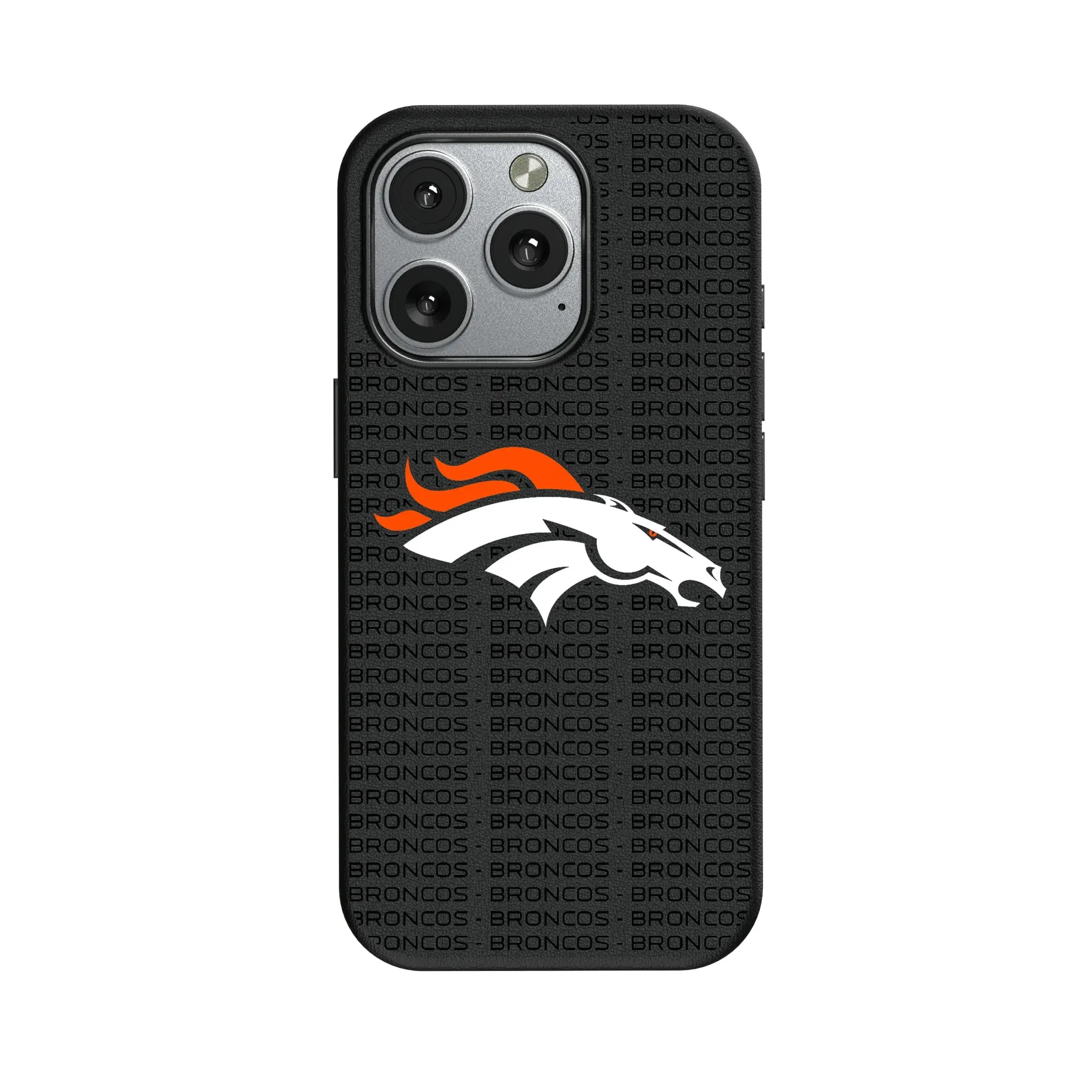 Denver Broncos Text Backdrop iPhone MagSafe Compatible Phone Case for Apple iPhone