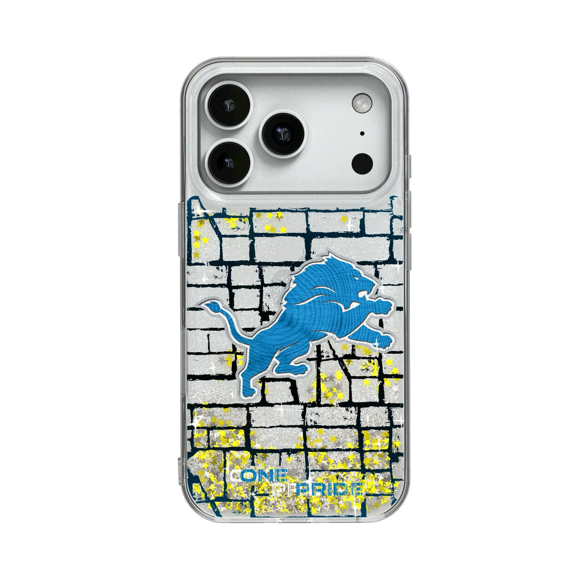 Detroit Lions Brick Glitter Phone Case for Apple iPhone