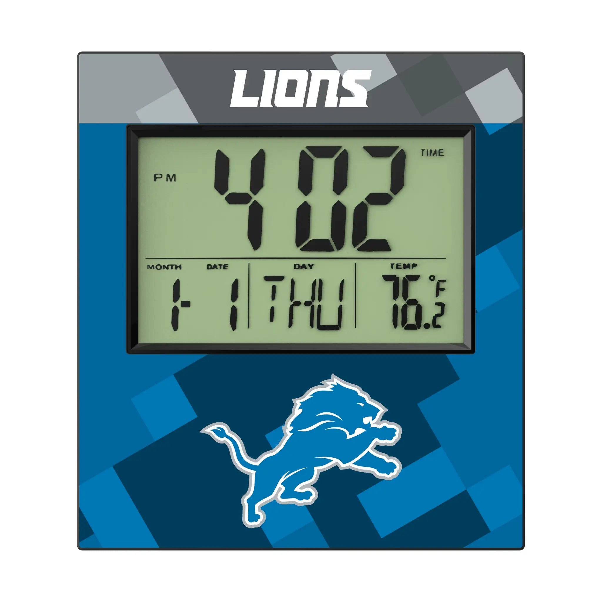 Detroit Lions Color Block Wall Clock