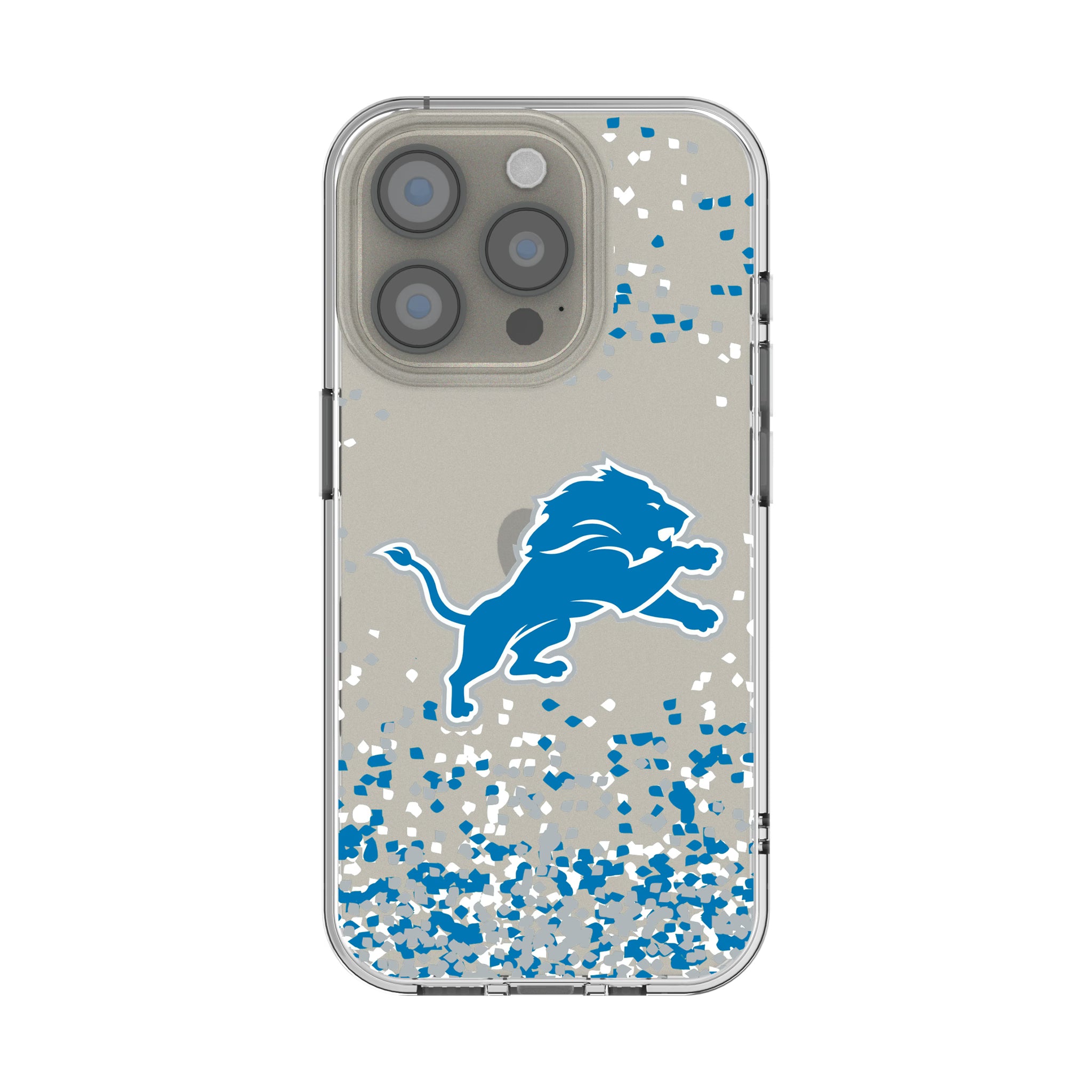 Detroit Lions Confetti iPhone Clear Phone Case for Apple iPhone