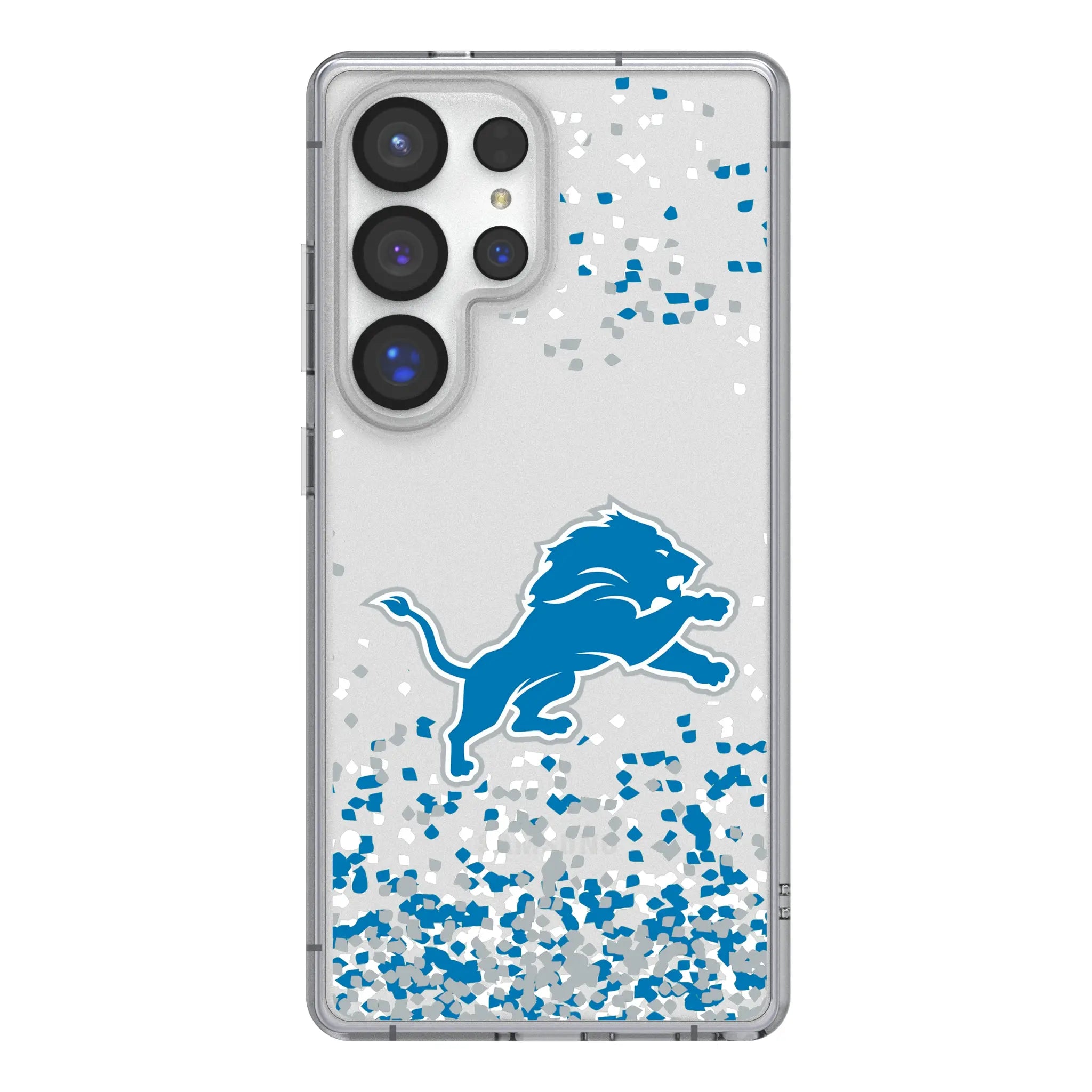 Detroit Lions Confetti Galaxy Clear Phone Case for Samsung Galaxy#Device_Galaxy S25 Ultra