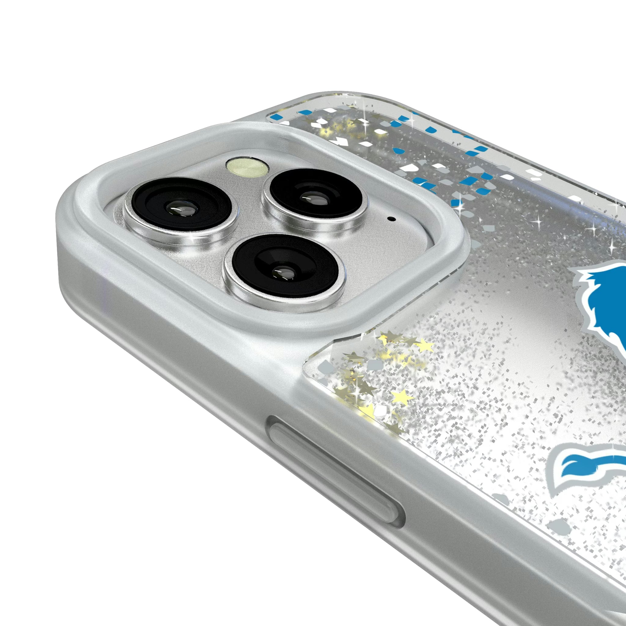 Detroit Lions Confetti iPhone Glitter Phone Case for Apple iPhone - Detail#Device_iPhone 16 Pro
