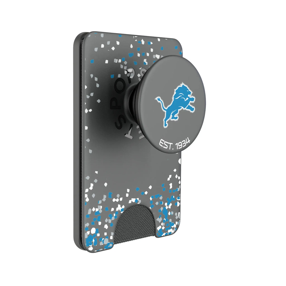 Detroit Lions Confetti Popsockets Wallet Magnetic