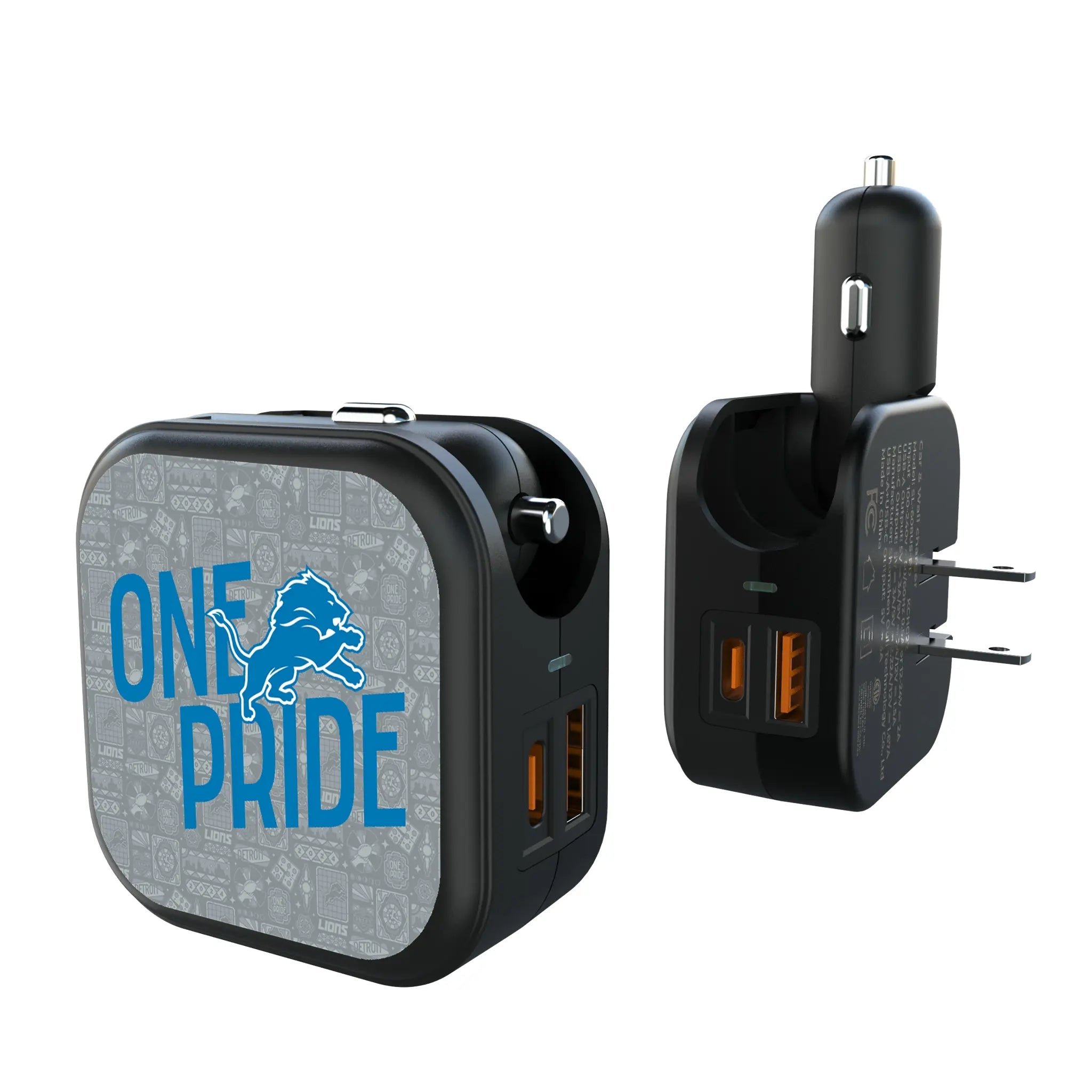 Detroit Lions Deco 2 in 1 USB A/C Charger