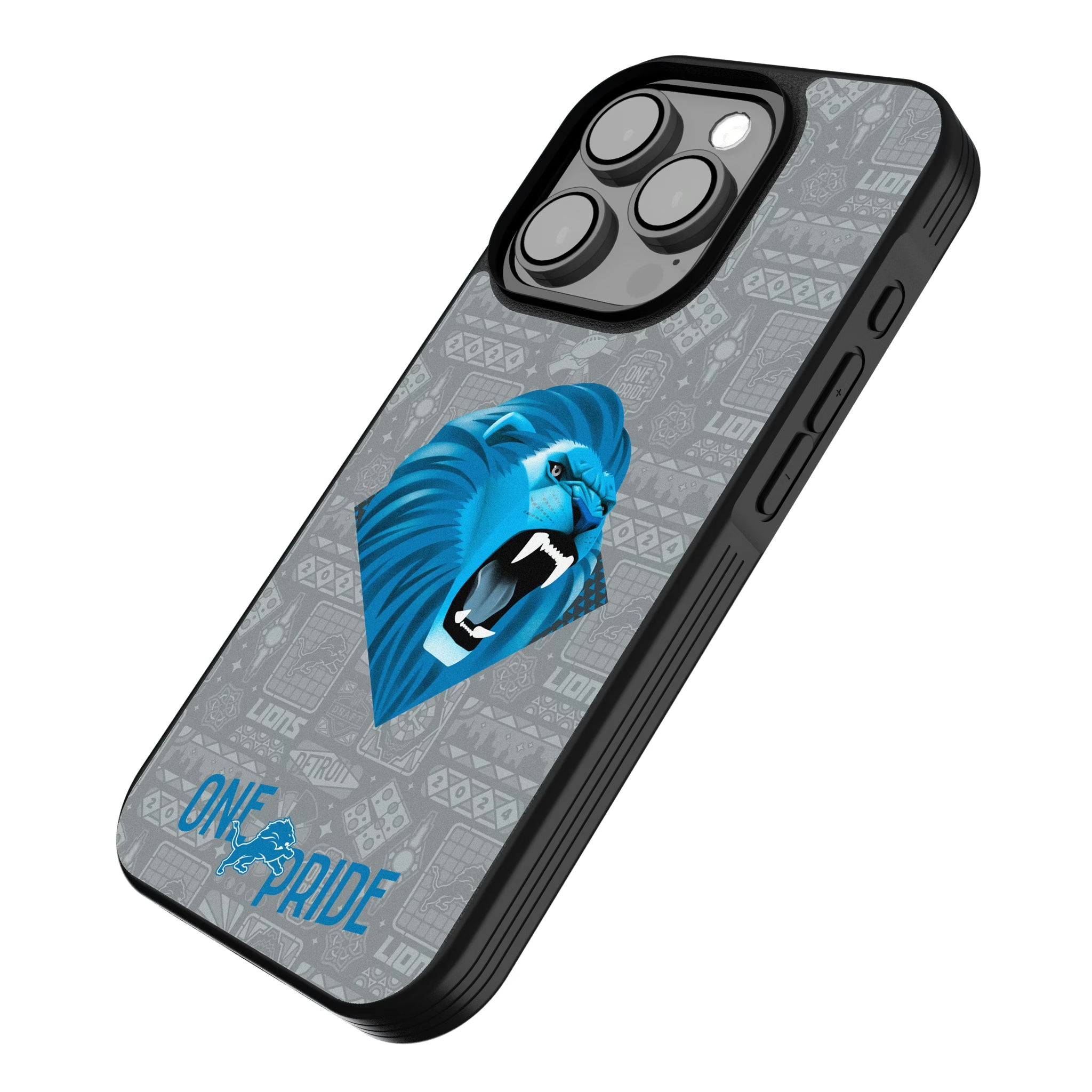 Detroit Lions Deco iPhone Bump Phone Case for Apple iPhone - Isometric View