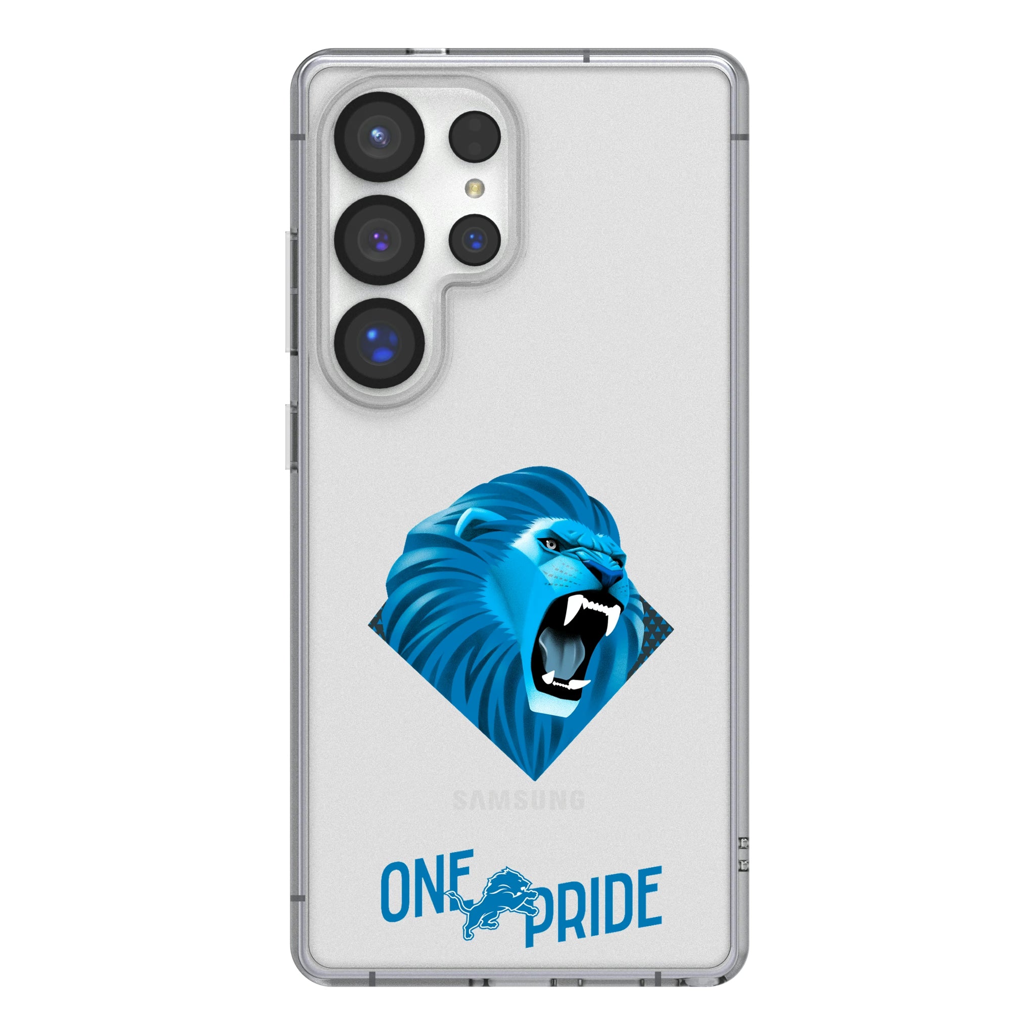 Detroit Lions Deco Galaxy Clear Phone Case for Samsung Galaxy