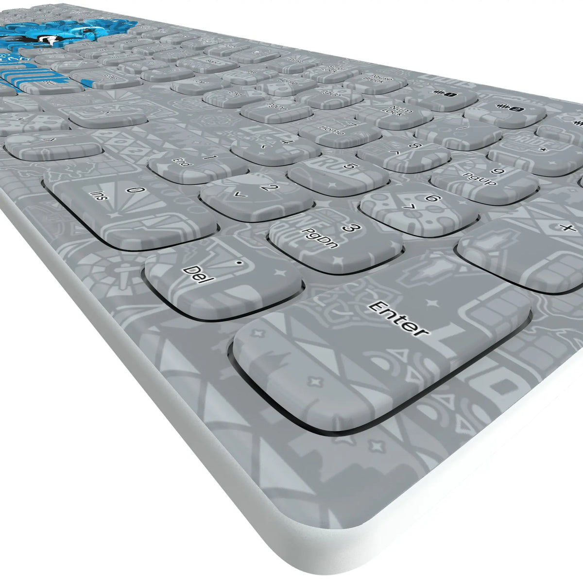 Detroit Lions Deco KKB605 Curved Wireless Keyboard - Detail