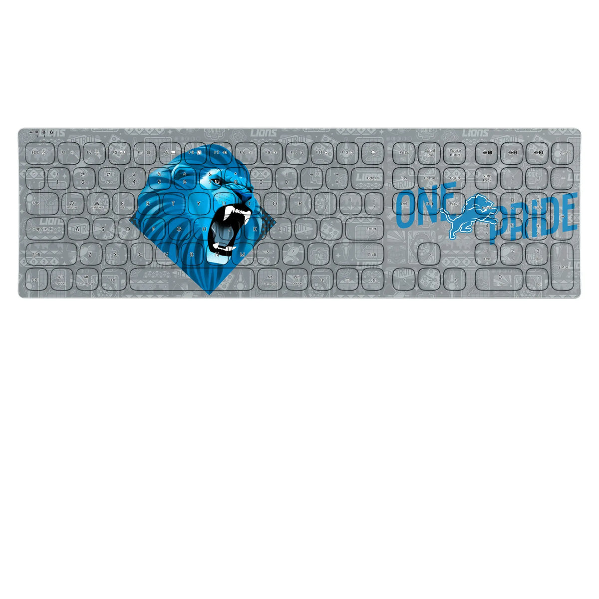Detroit Lions Deco KKB605 Curved Wireless Keyboard