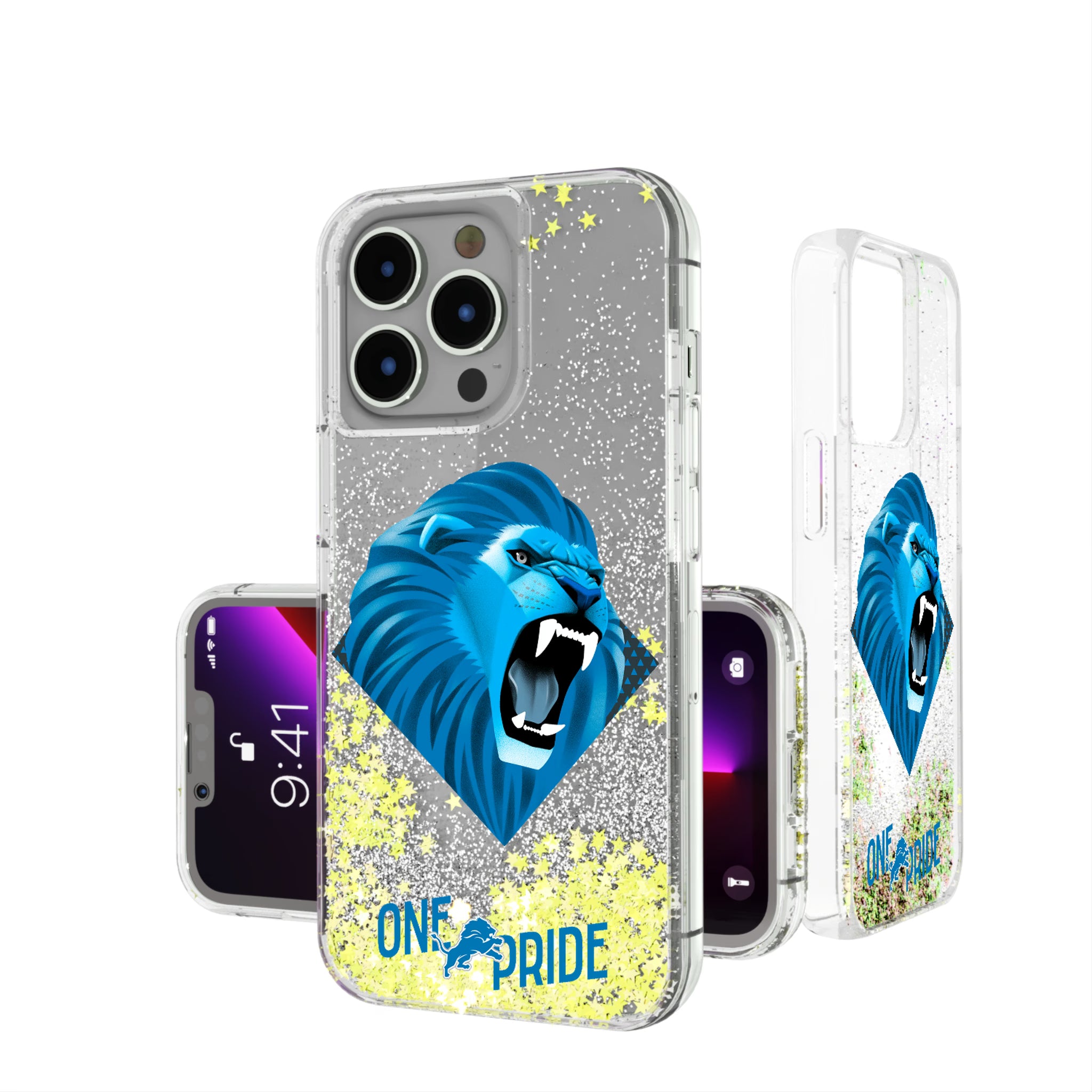 Detroit Lions Deco iPhone Glitter Phone Case for Apple iPhone