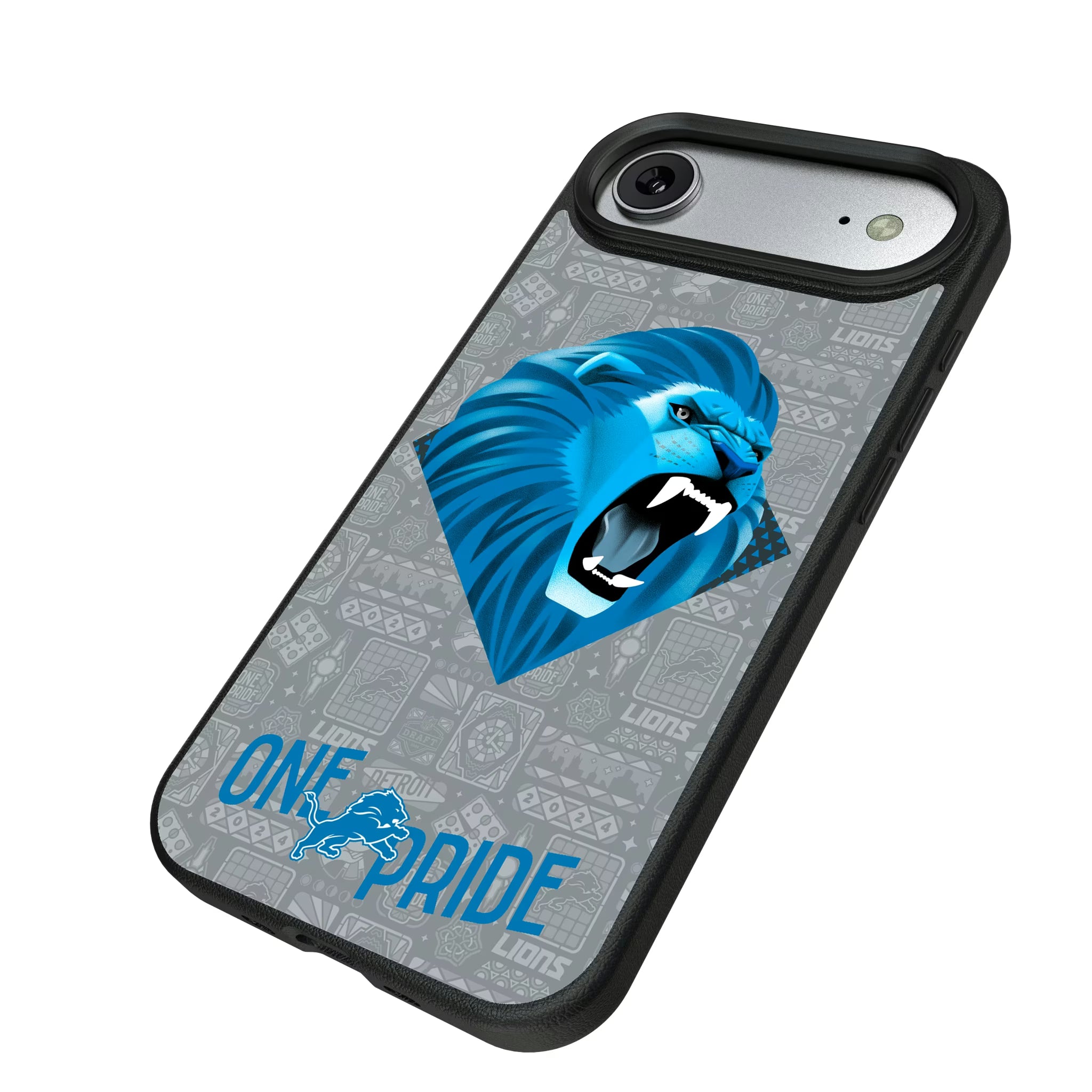 Detroit Lions Deco iPhone MagSafe Compatible Phone Case for Apple iPhone - Isometric View#Device_iPhone Air
