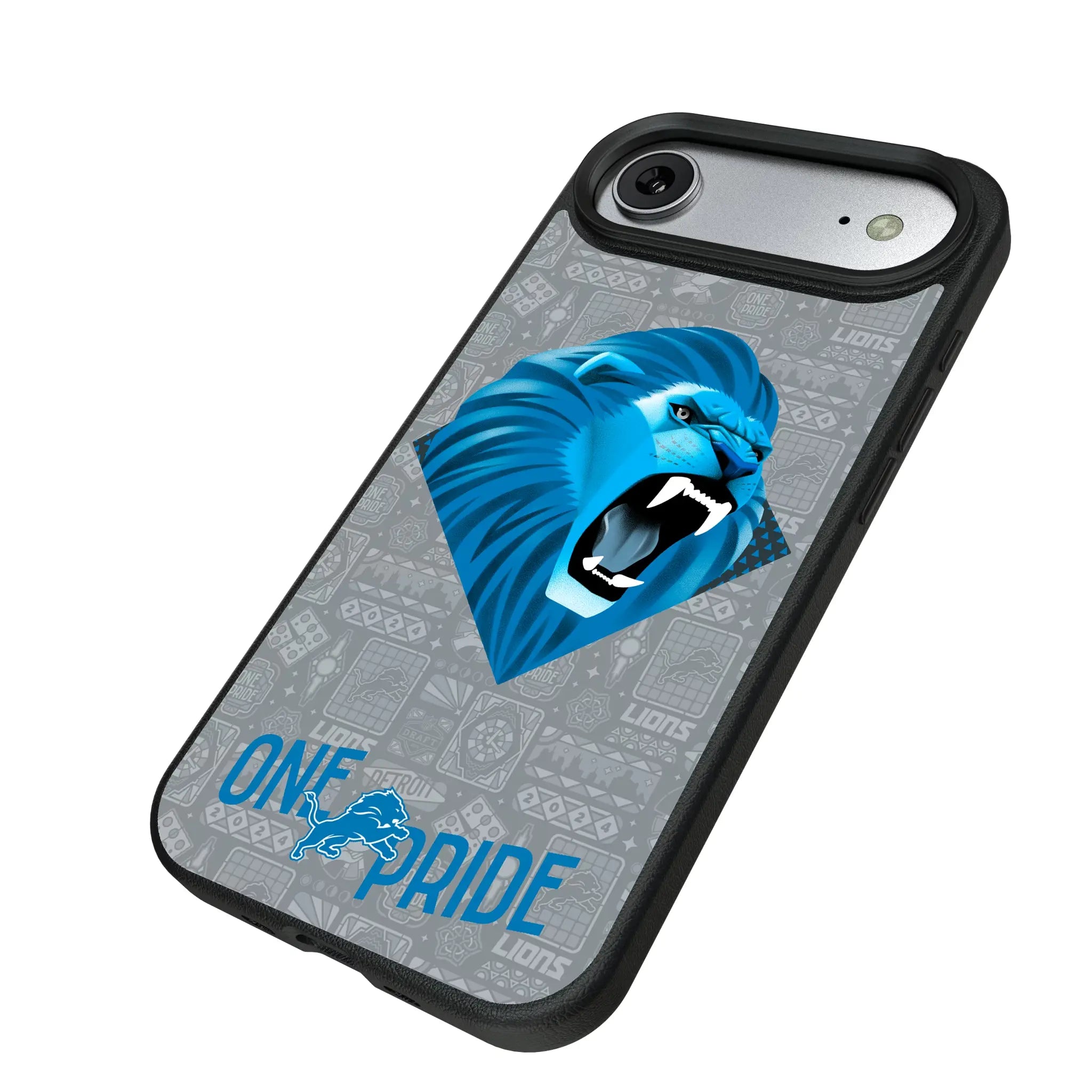 Detroit Lions Deco iPhone MagSafe Compatible Phone Case for Apple iPhone - Isometric View#Device_iPhone Air