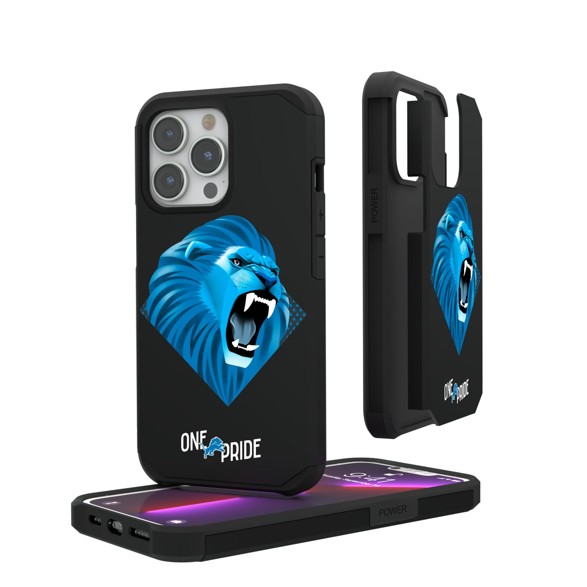 Detroit Lions Deco iPhone Rugged Phone Case for Apple iPhone#Device_iPhone 13 Pro
